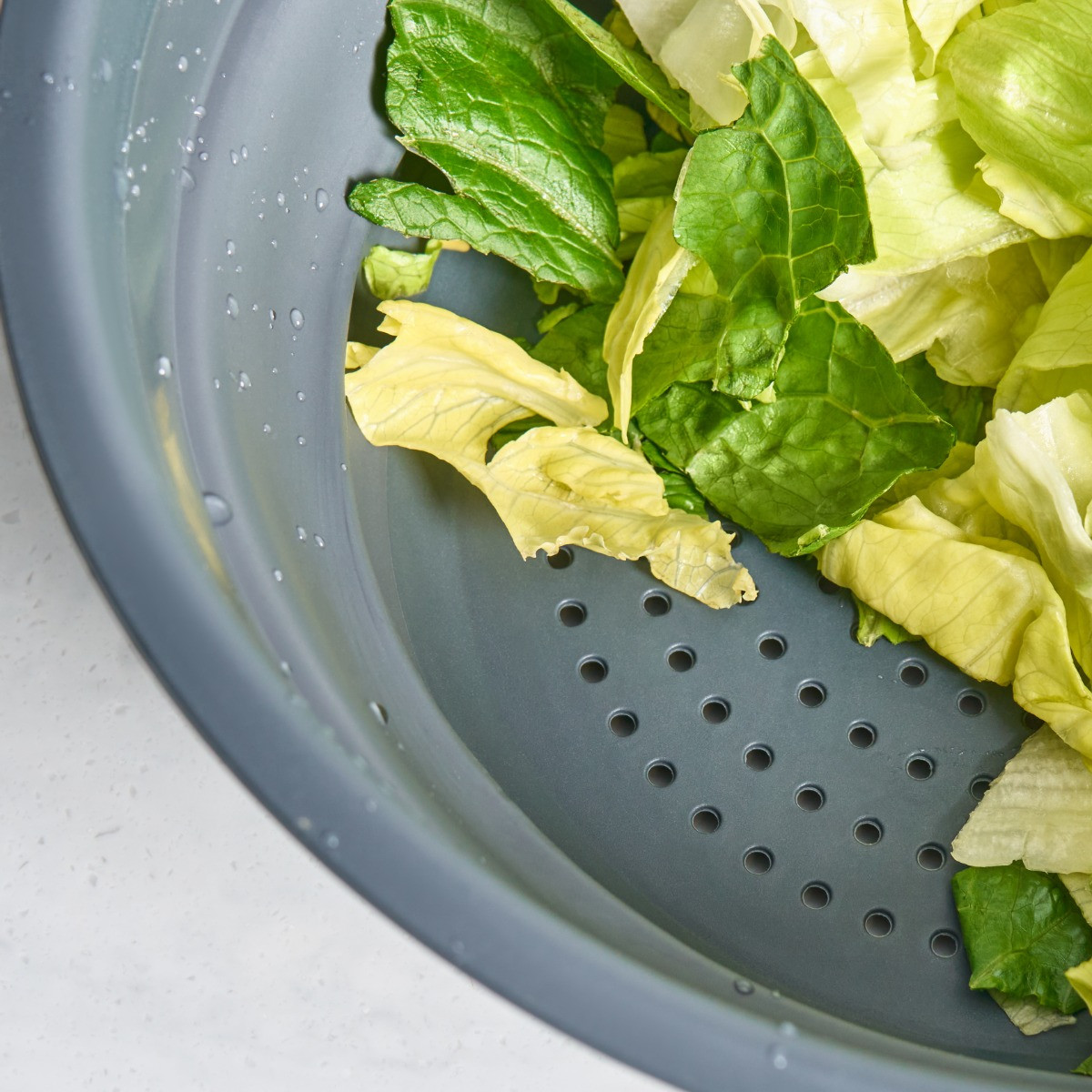 OHS 2 Pack Collapsible Silicone Colander - Grey>