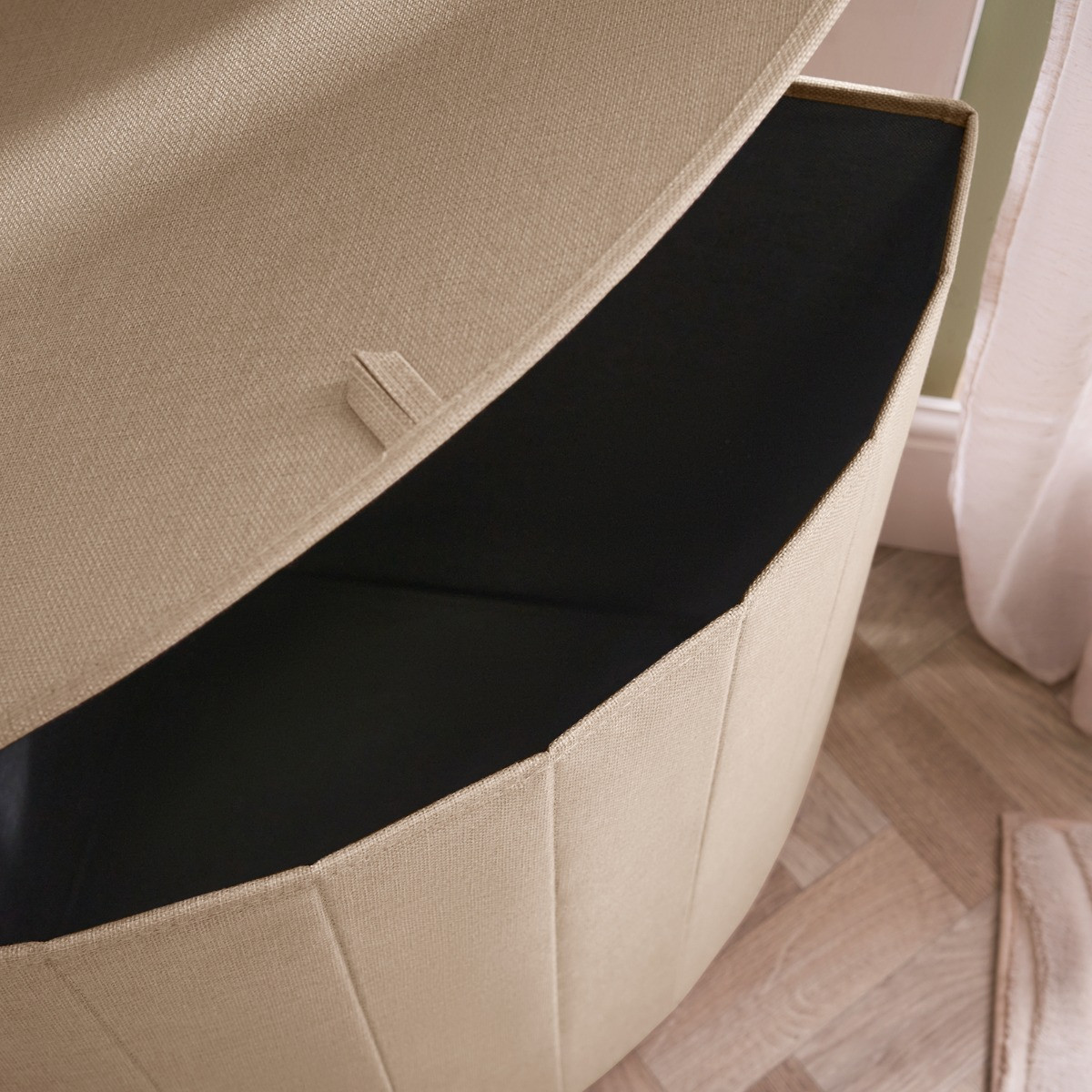 OHS Foldable Corner Laundry Basket - Natural>