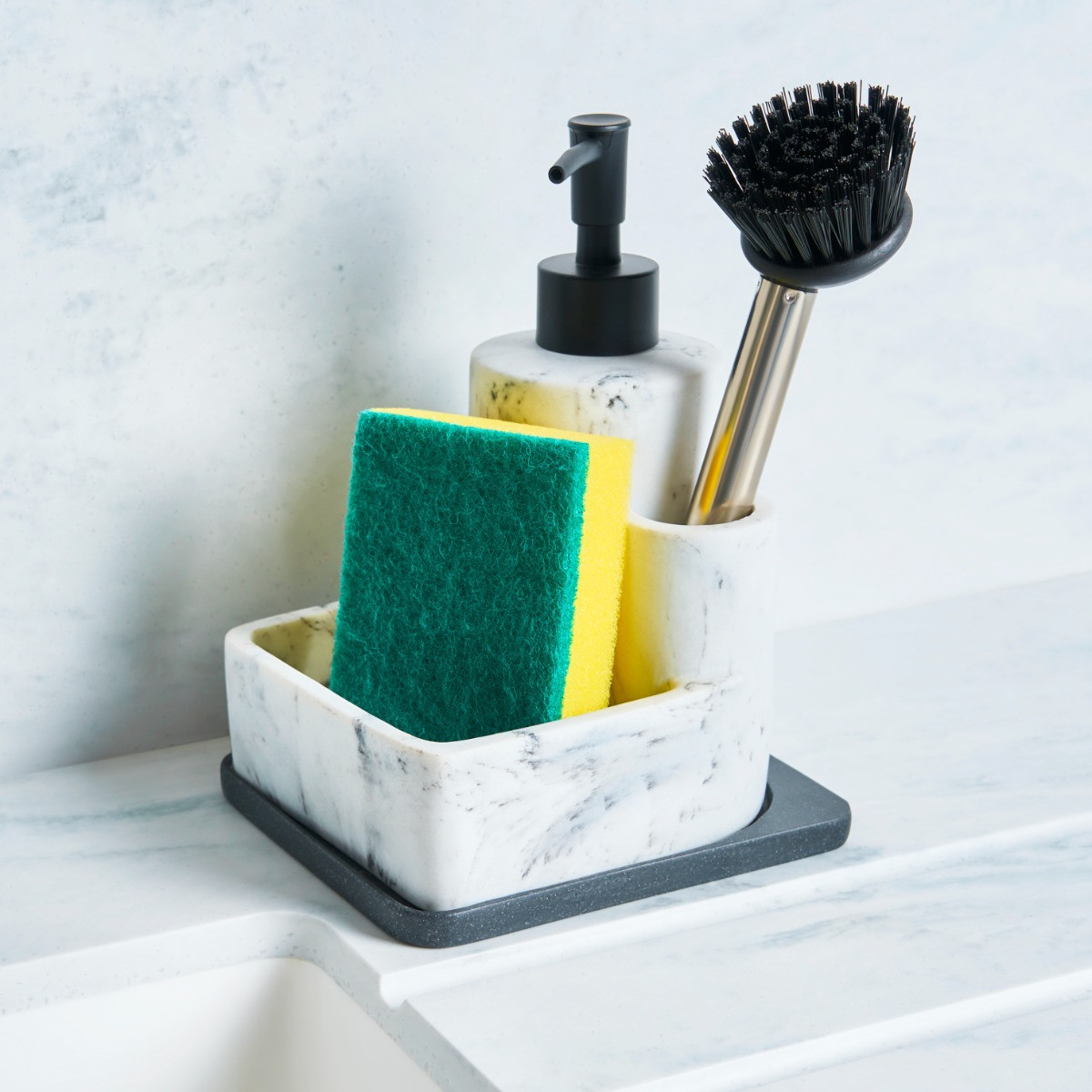 OHS Kitchen Sink Soap Dispenser - White Marble>