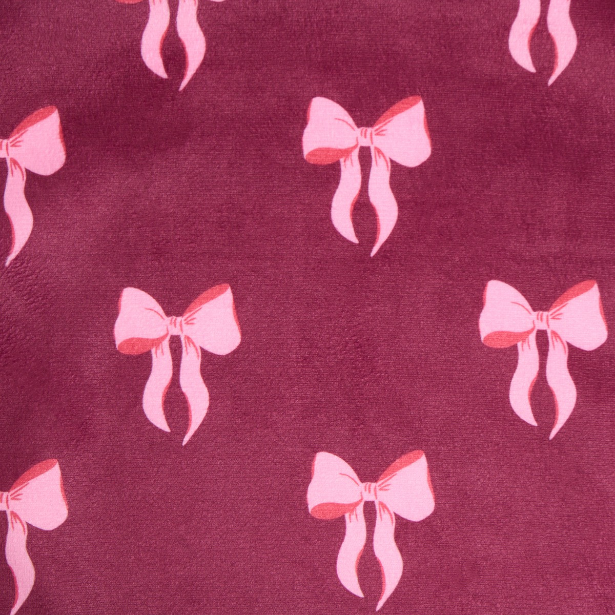 OHS Bow Print Table Runner - Burgundy>