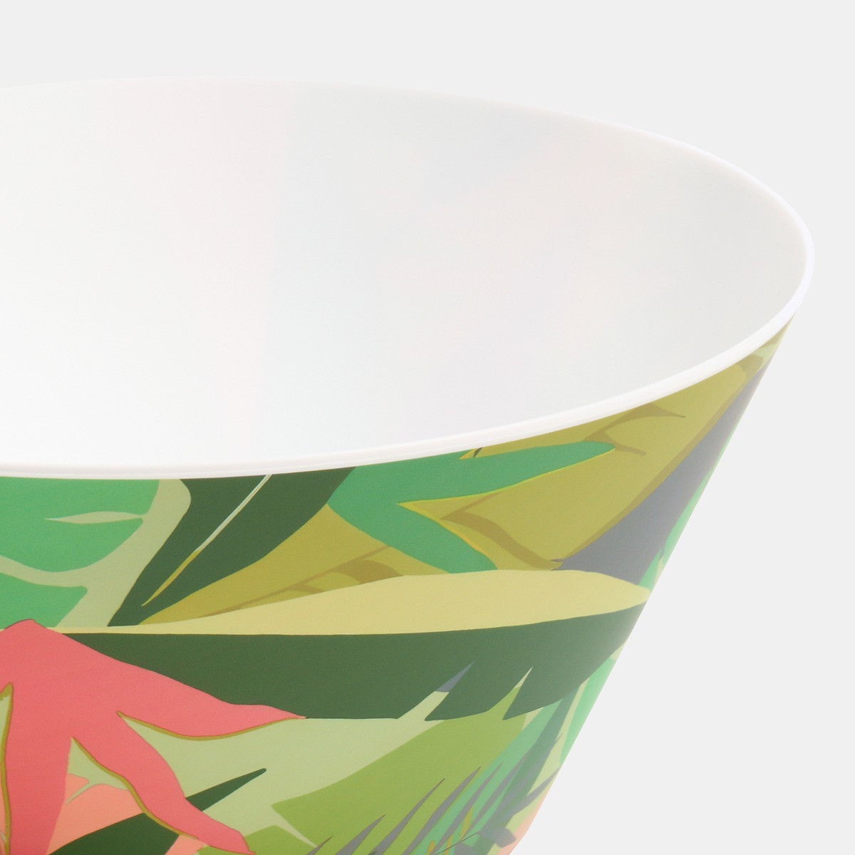 OHS Palm Print Picnic Salad Bowl & Utensil Set - Green>