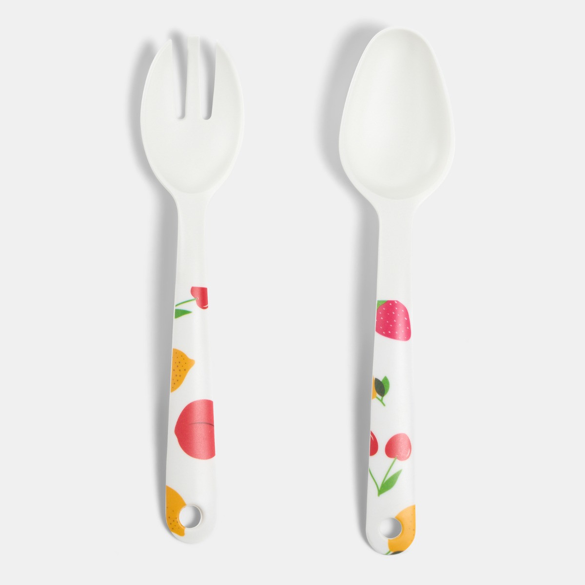 OHS Fruit Print Picnic Salad Bowl & Utensil Set - Pink>