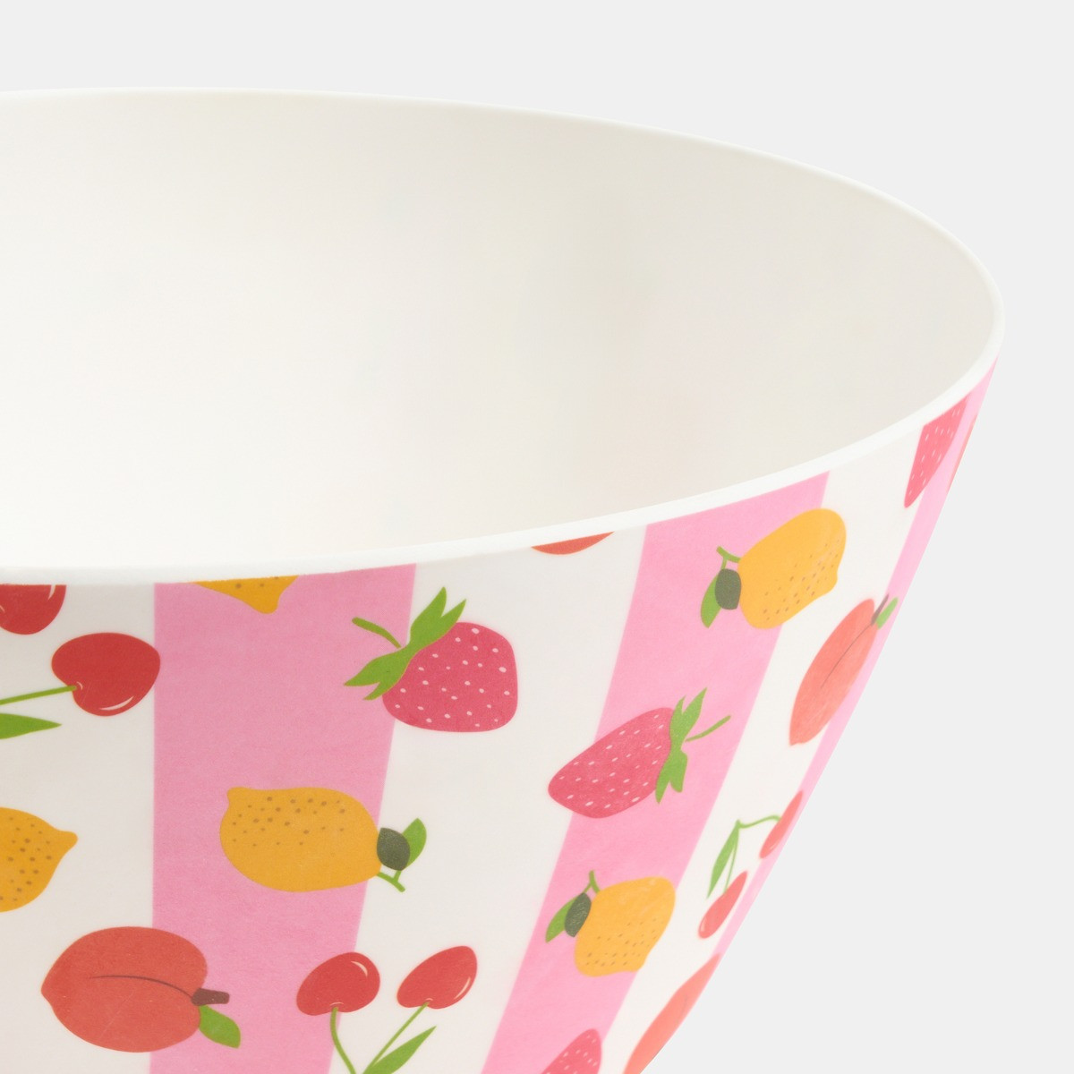 OHS Fruit Print Picnic Salad Bowl & Utensil Set - Pink>