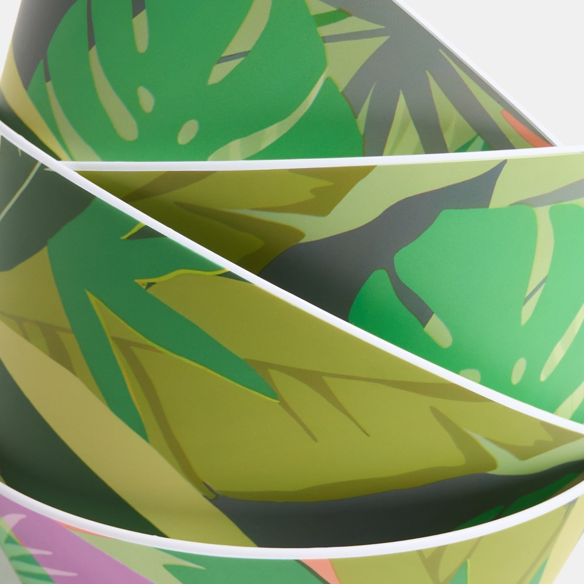 OHS Palm Print Picnic Bowls, Green - 4 Pack>