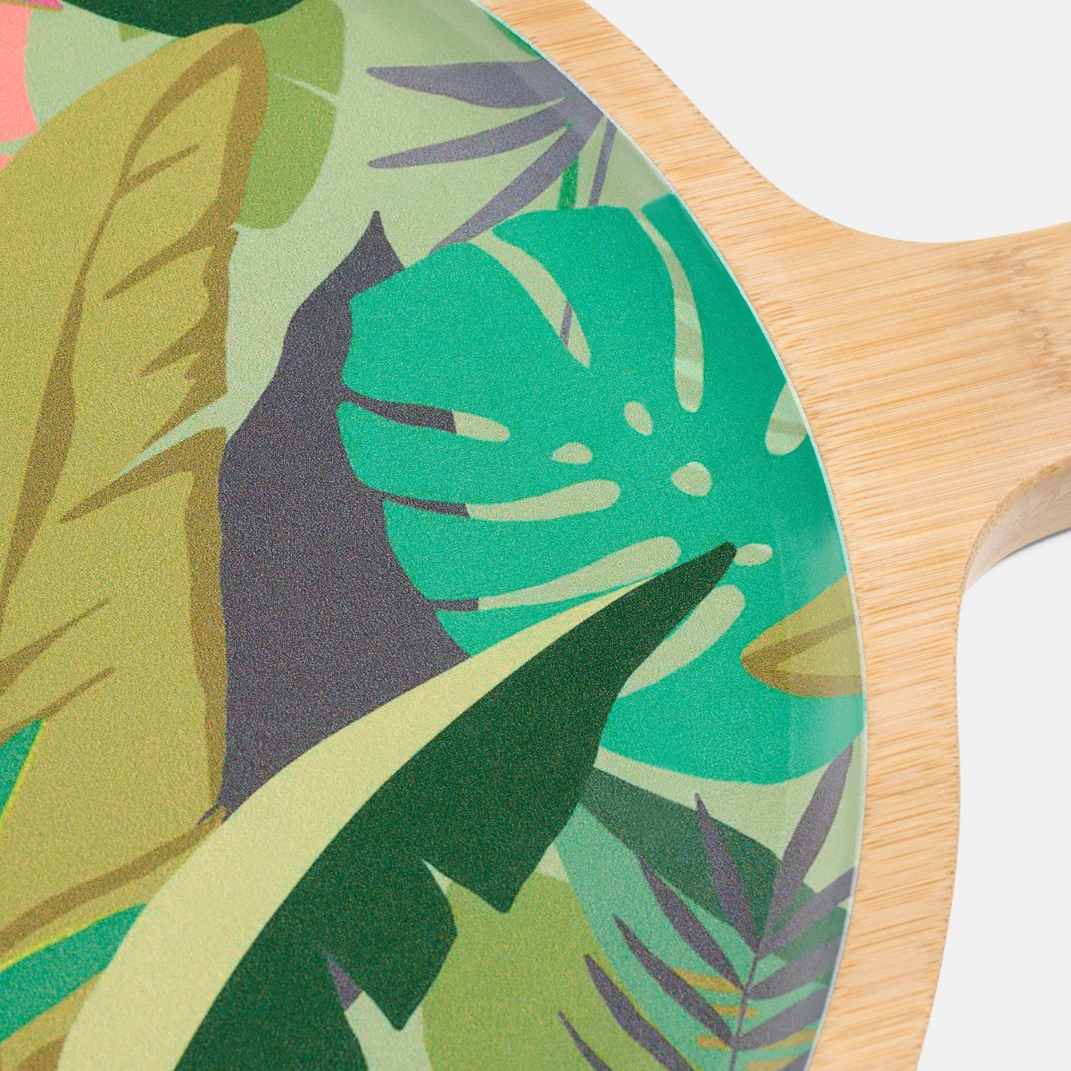 OHS Palm Print Bamboo Picnic Serving Board - Green>