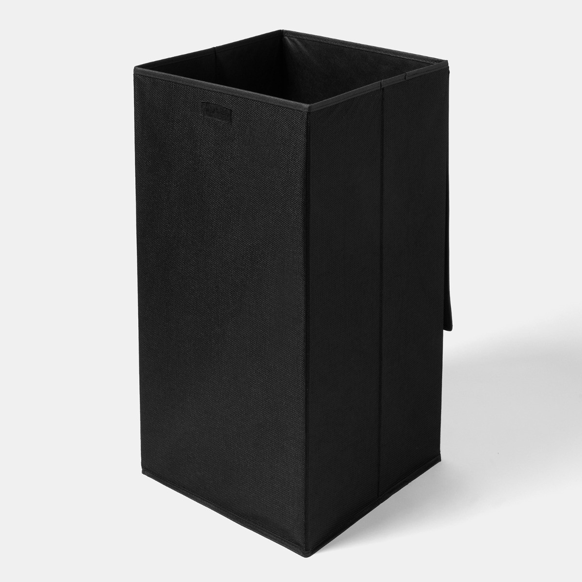 OHS Faux Linen Look Collapsible Laundry Hamper - Black>