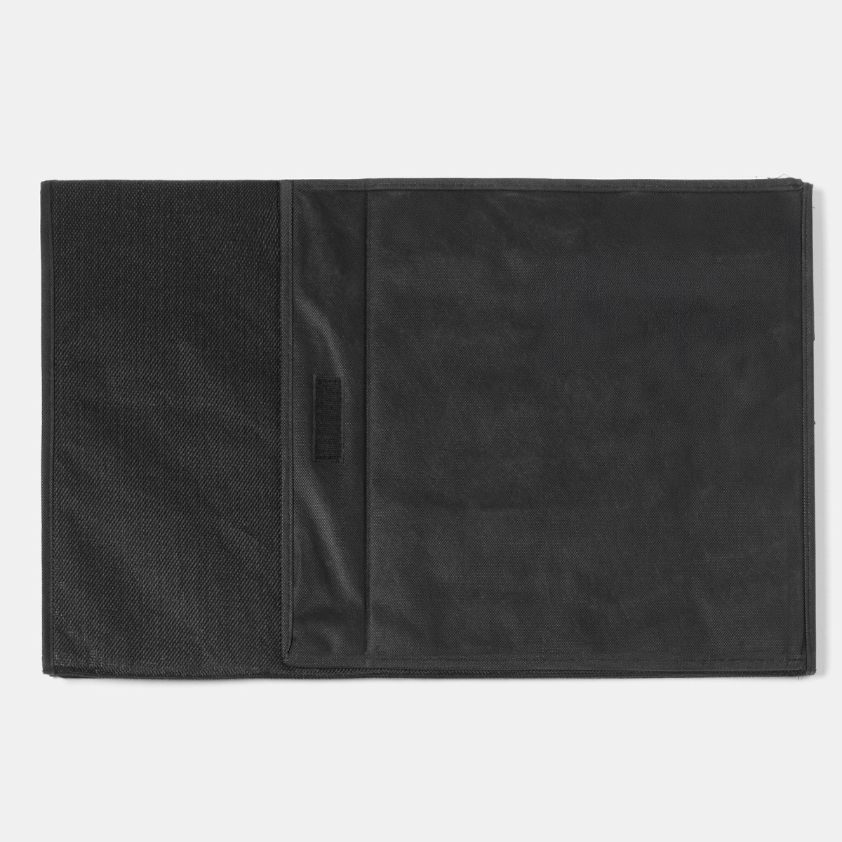 OHS Faux Linen Look Collapsible Laundry Hamper - Black>