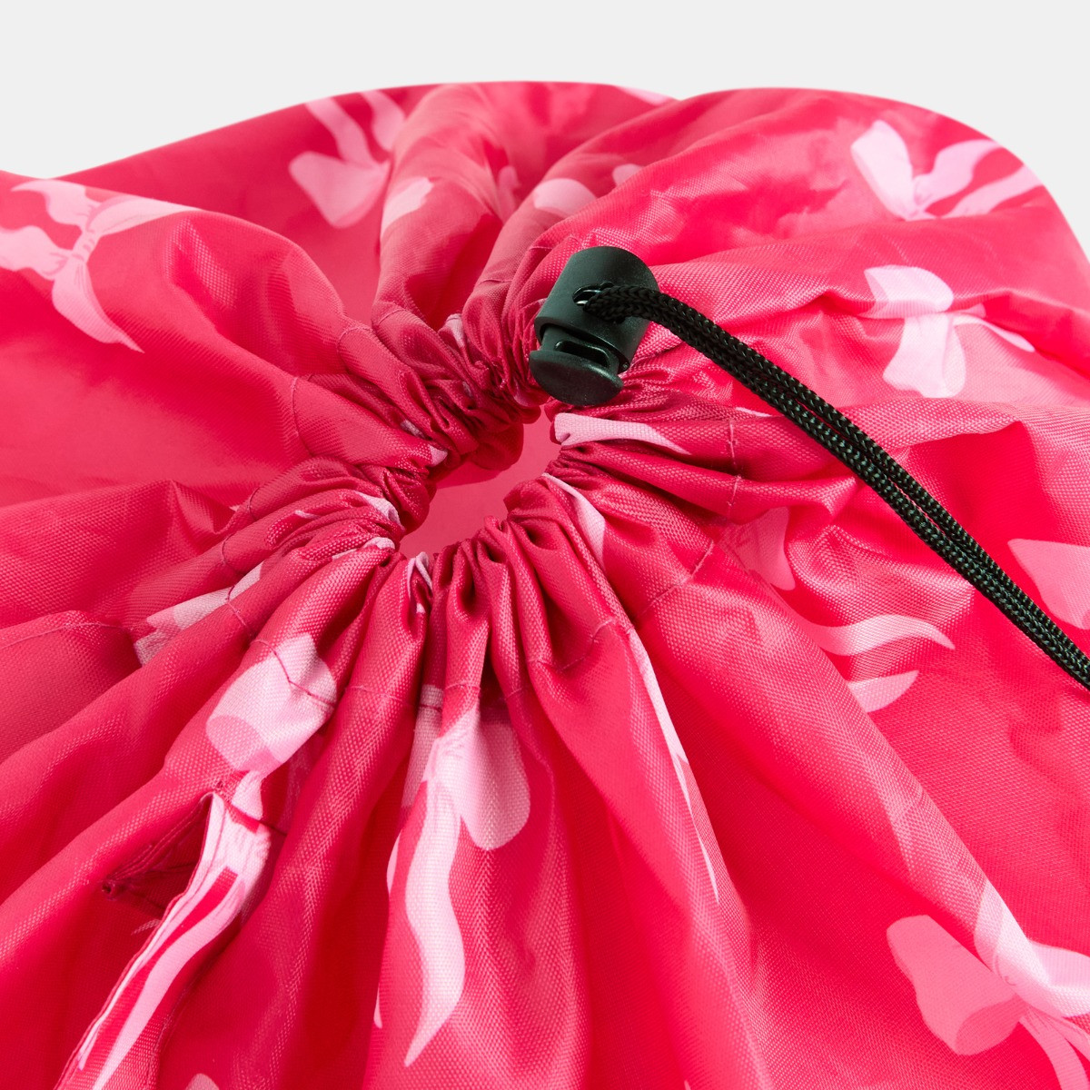 OHS Bow Print Backpack Laundry Bag - Hot Pink>