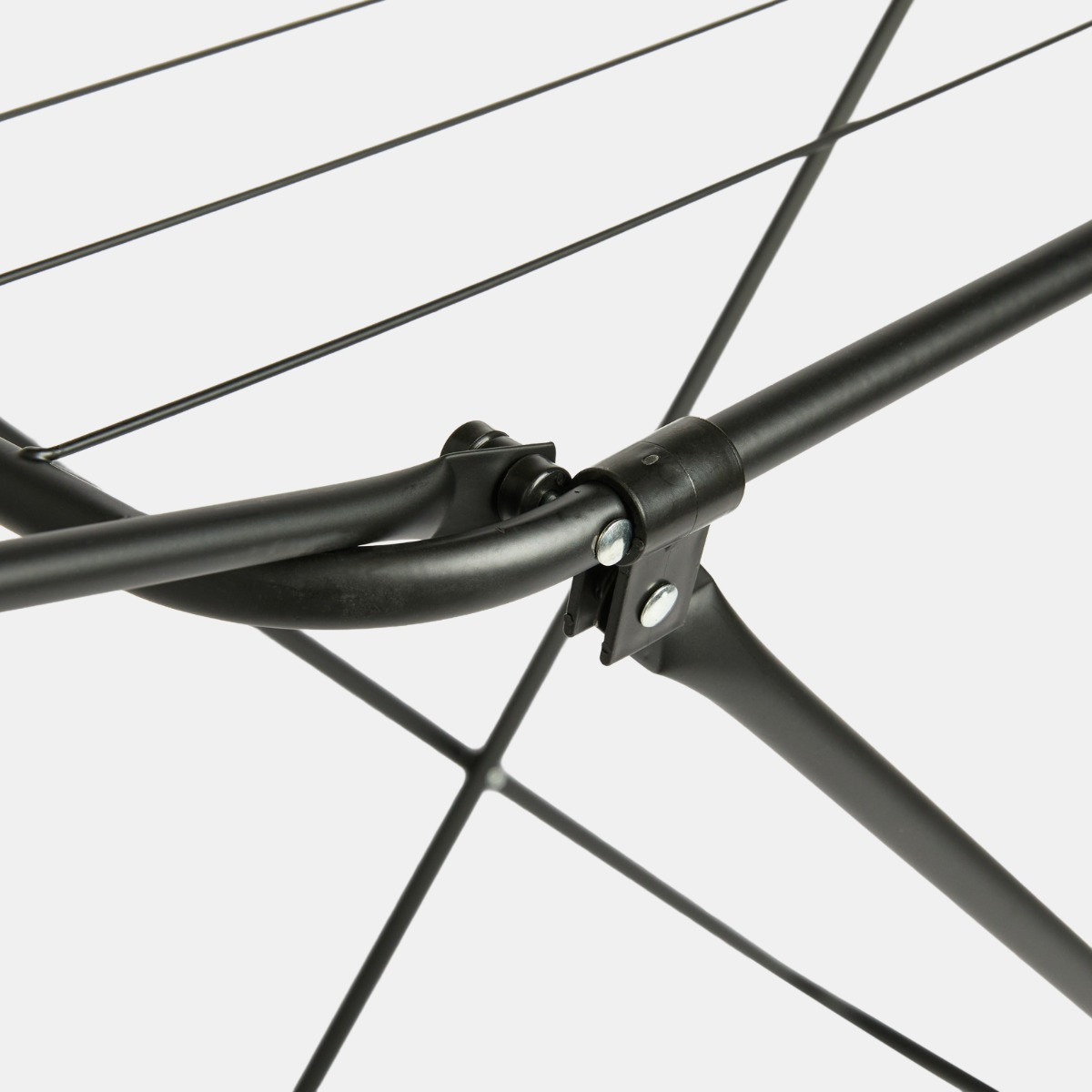 OHS 18m Steel Drying Rack - Black>
