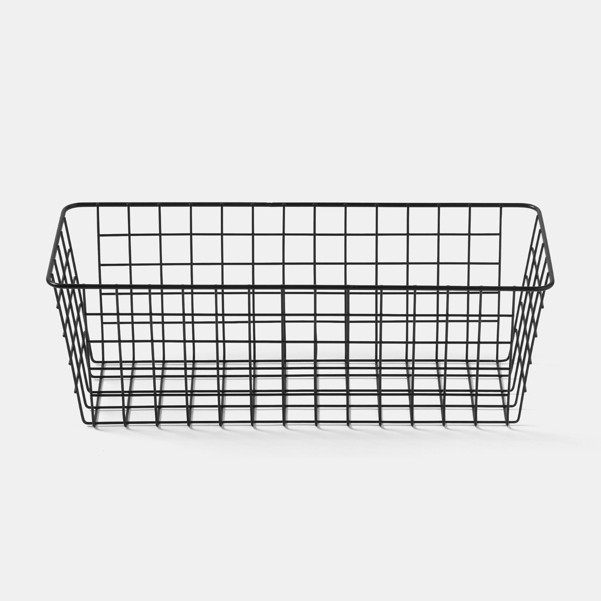 OHS Multipurpose Metal Wire Under Sink Basket, Black - 2 Pack>