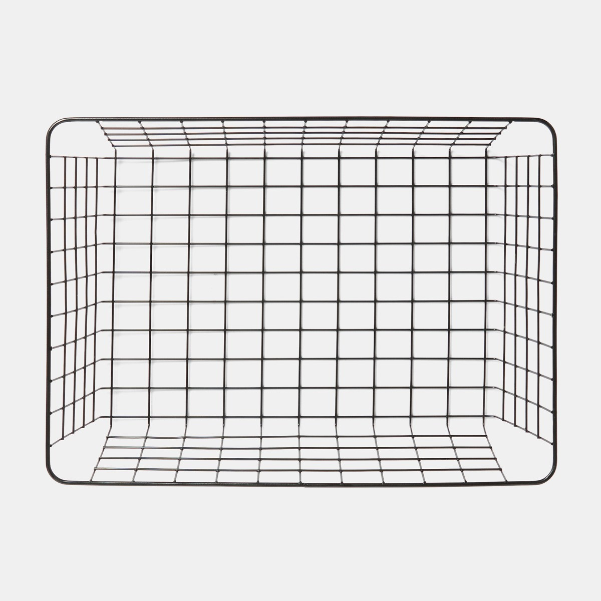 OHS Large Multipurpose Metal Wire Storage Basket - Black>
