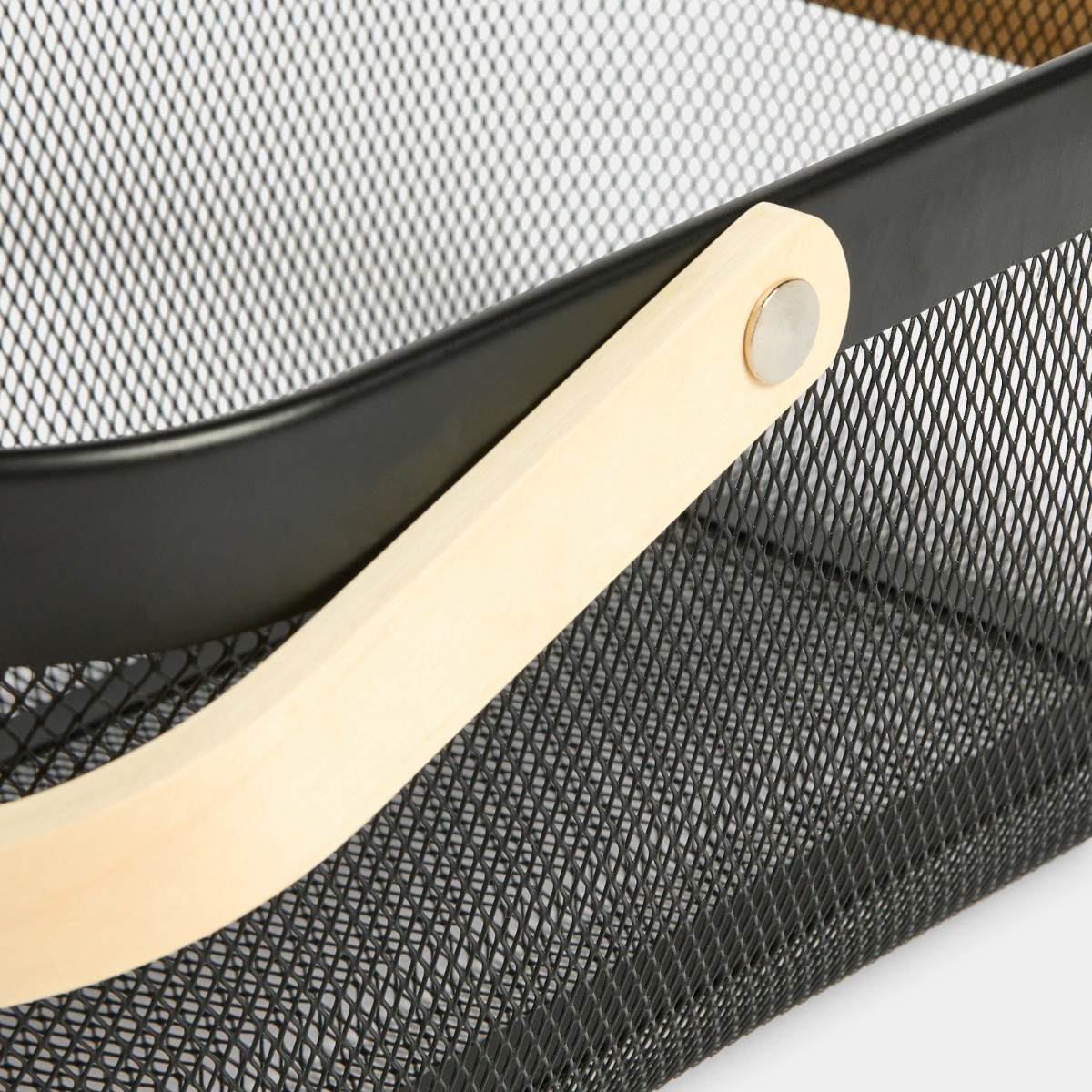 OHS Double Mesh Wire Metal Storage Basket - Black>
