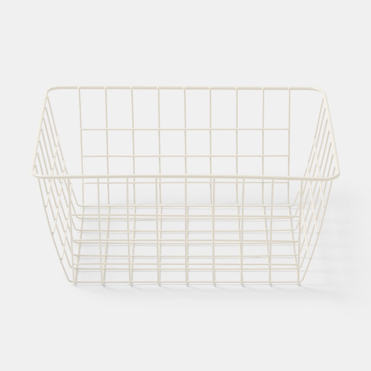 OHS Multipurpose Metal Wire Storage Basket, Cream - 2 Pack>