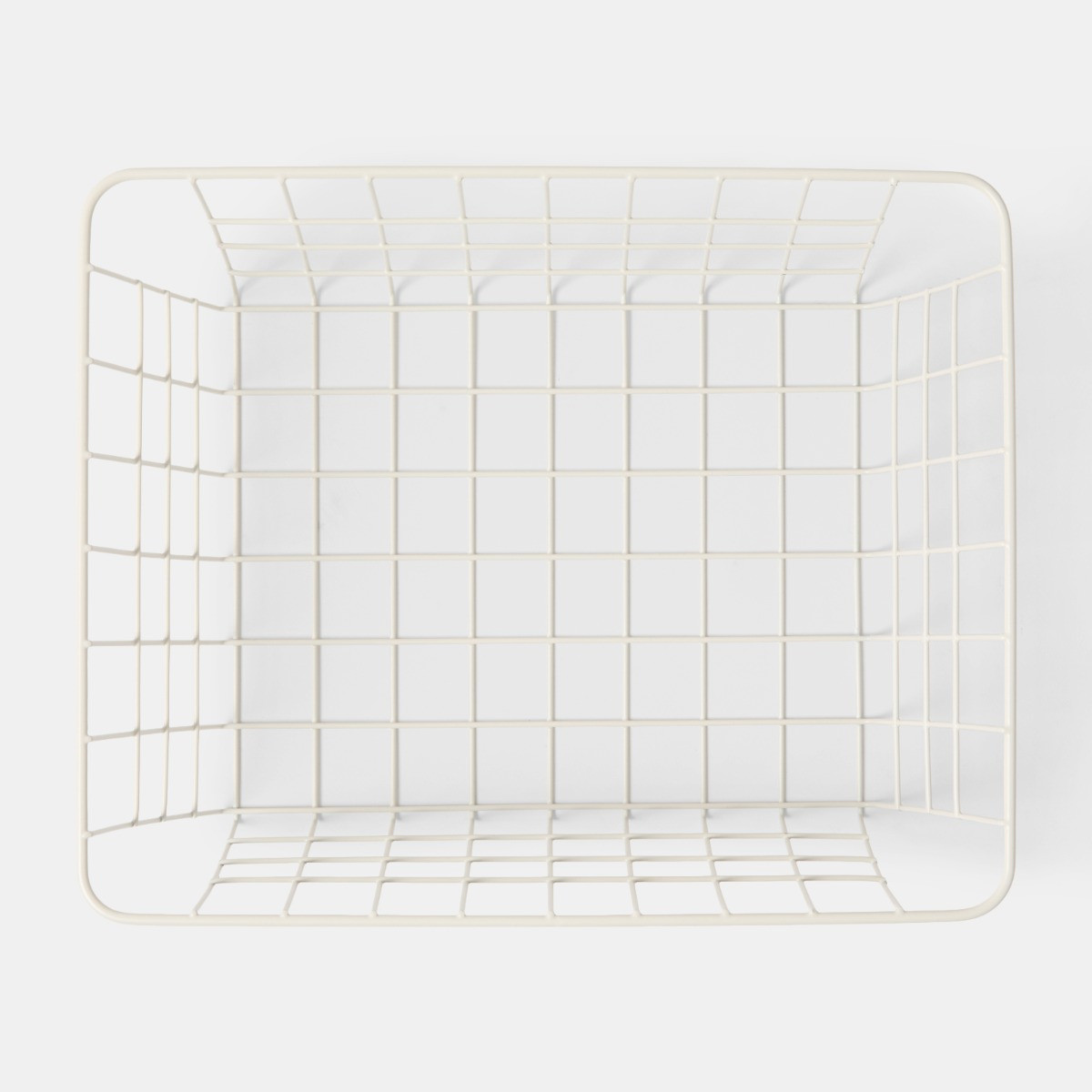 OHS Multipurpose Metal Wire Storage Basket, Cream - 2 Pack>