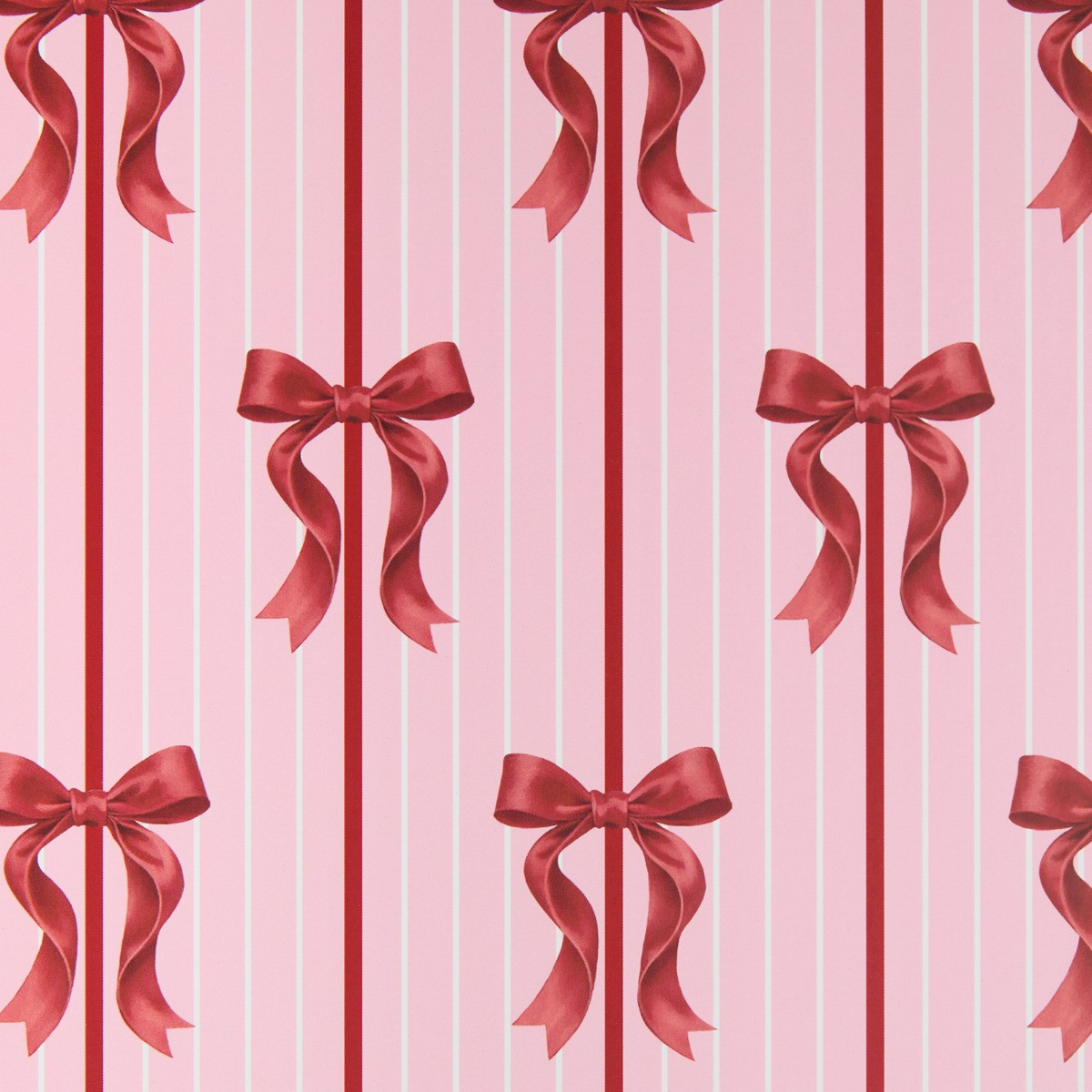 OHS 4 Pack Bow Print Place Mat and Coaster Set - Pink>
