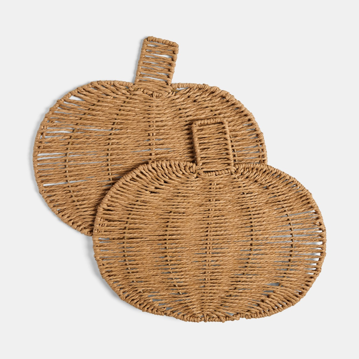OHS 2 Pack Seagrass Pumpkin Placemats - Natural>