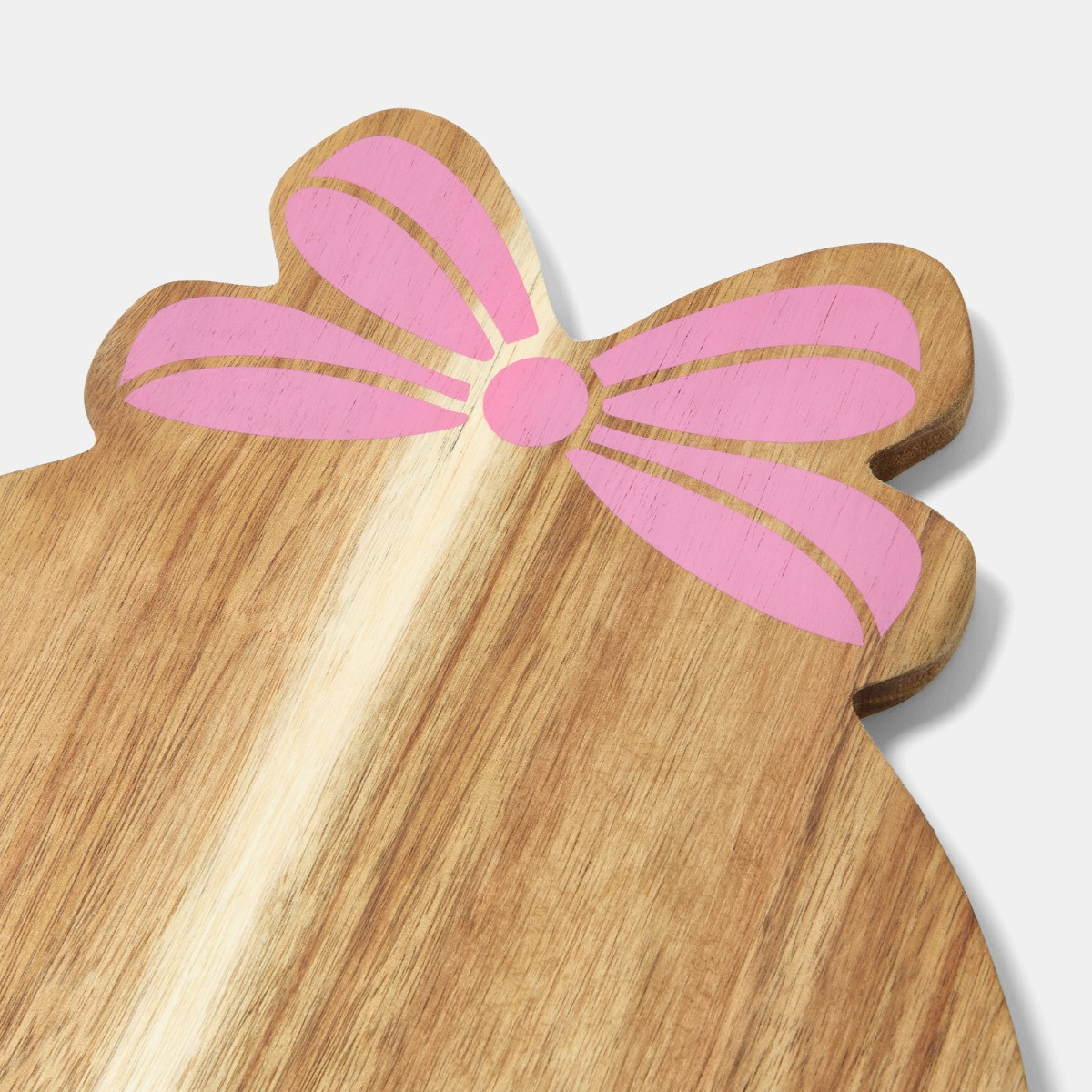 OHS Bow Wooden Serving Board - Natural/Pink>