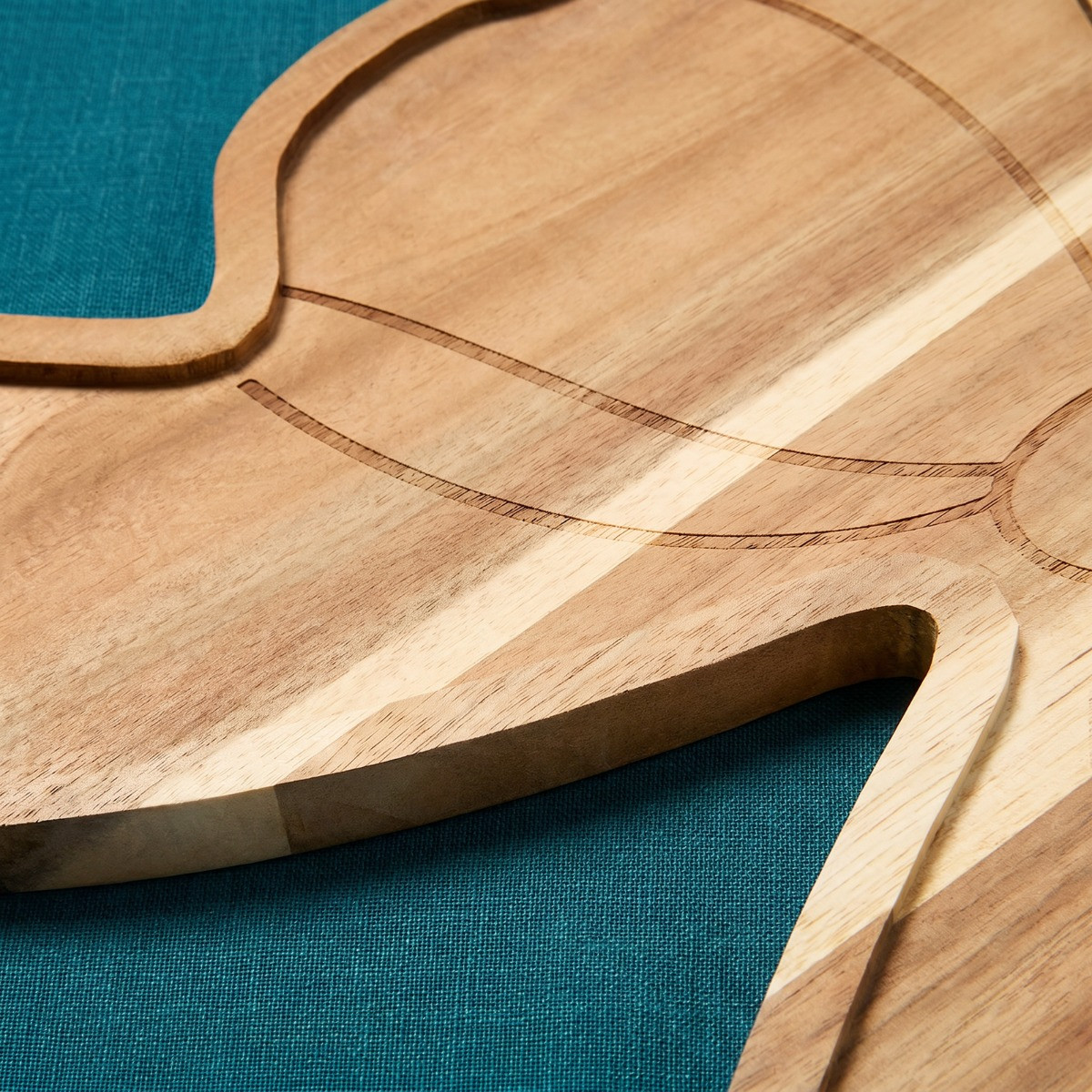 OHS Bow Shaped Wooden Serving Board - Natural>
