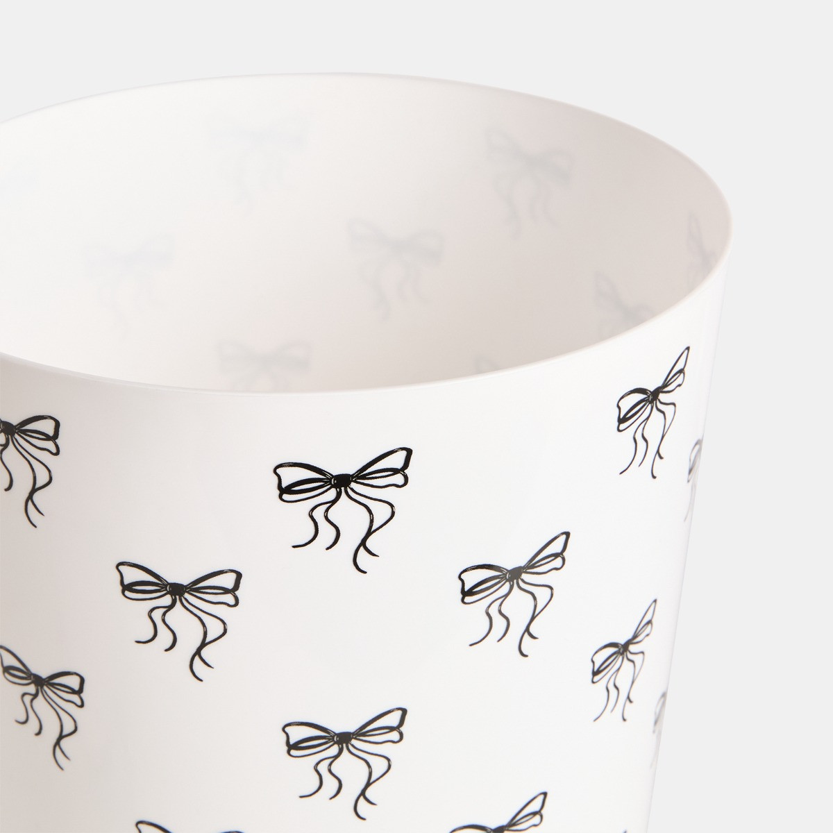 OHS Bow Print Essentials Waste Bin - Monochrome>