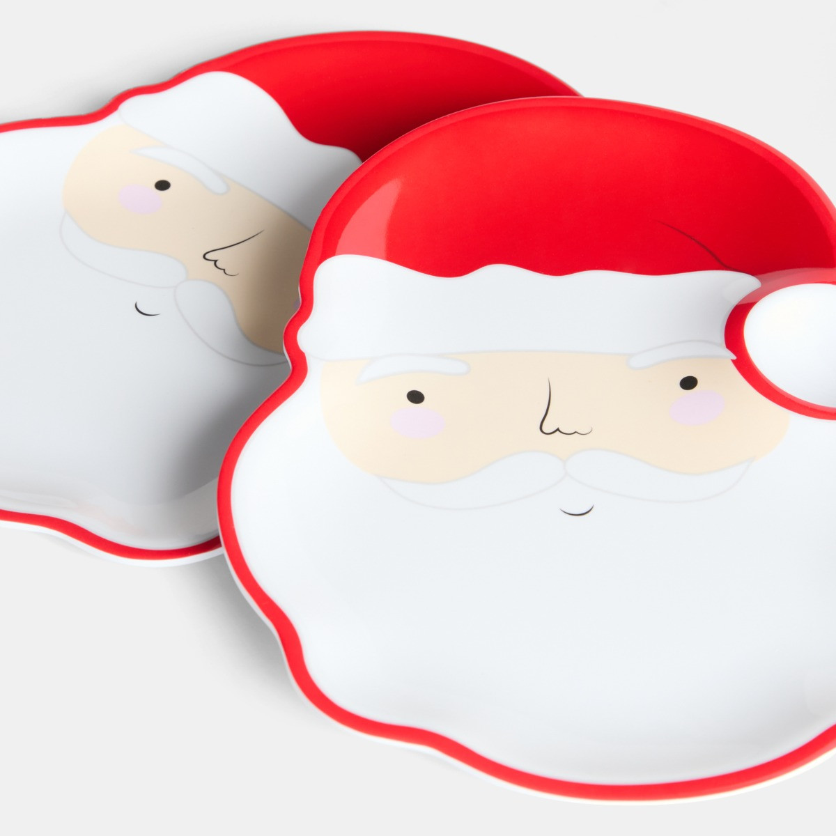 OHS 2 Pack Santa Dip Plate - Red/White>