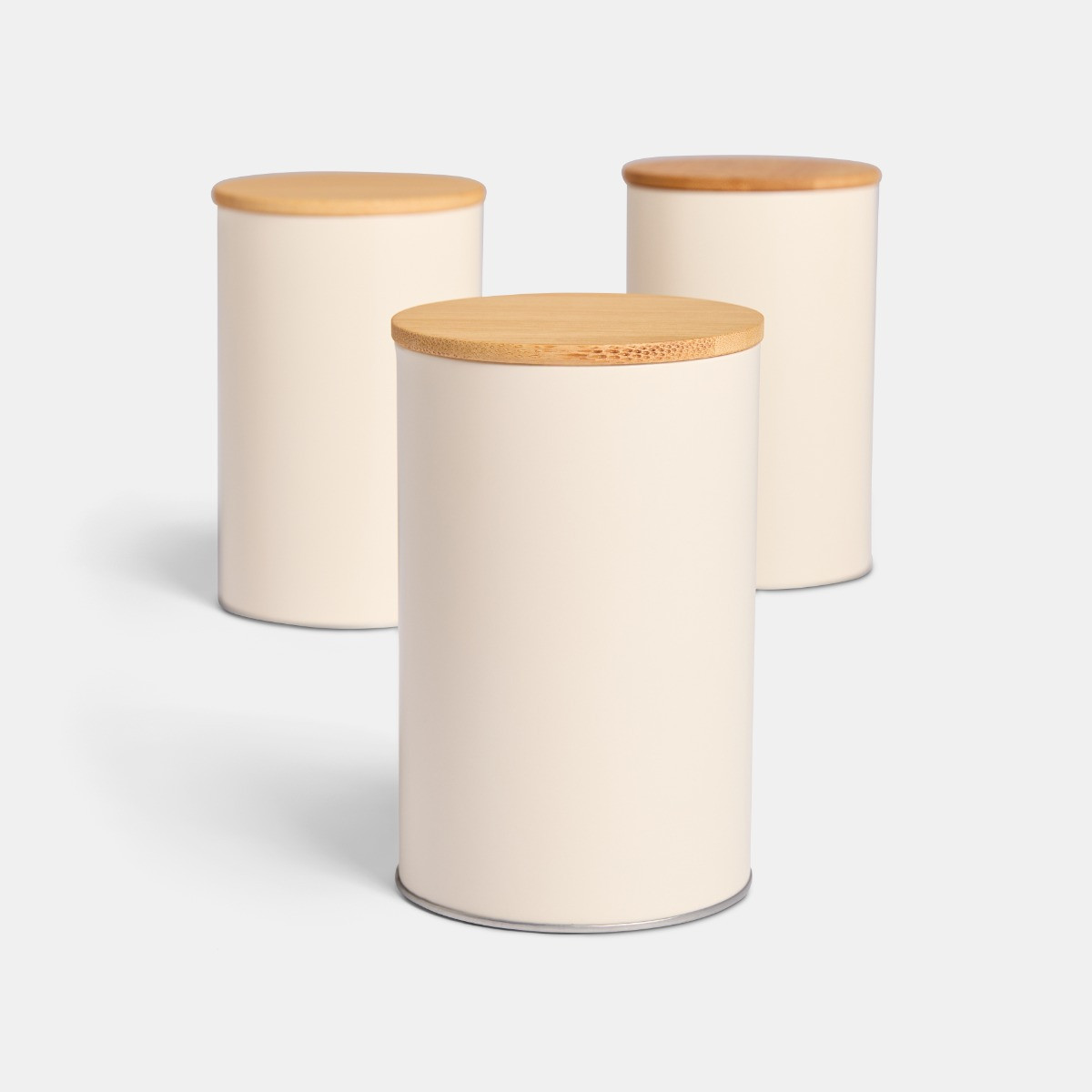 OHS Bread Bin and Canister Set - Cream>