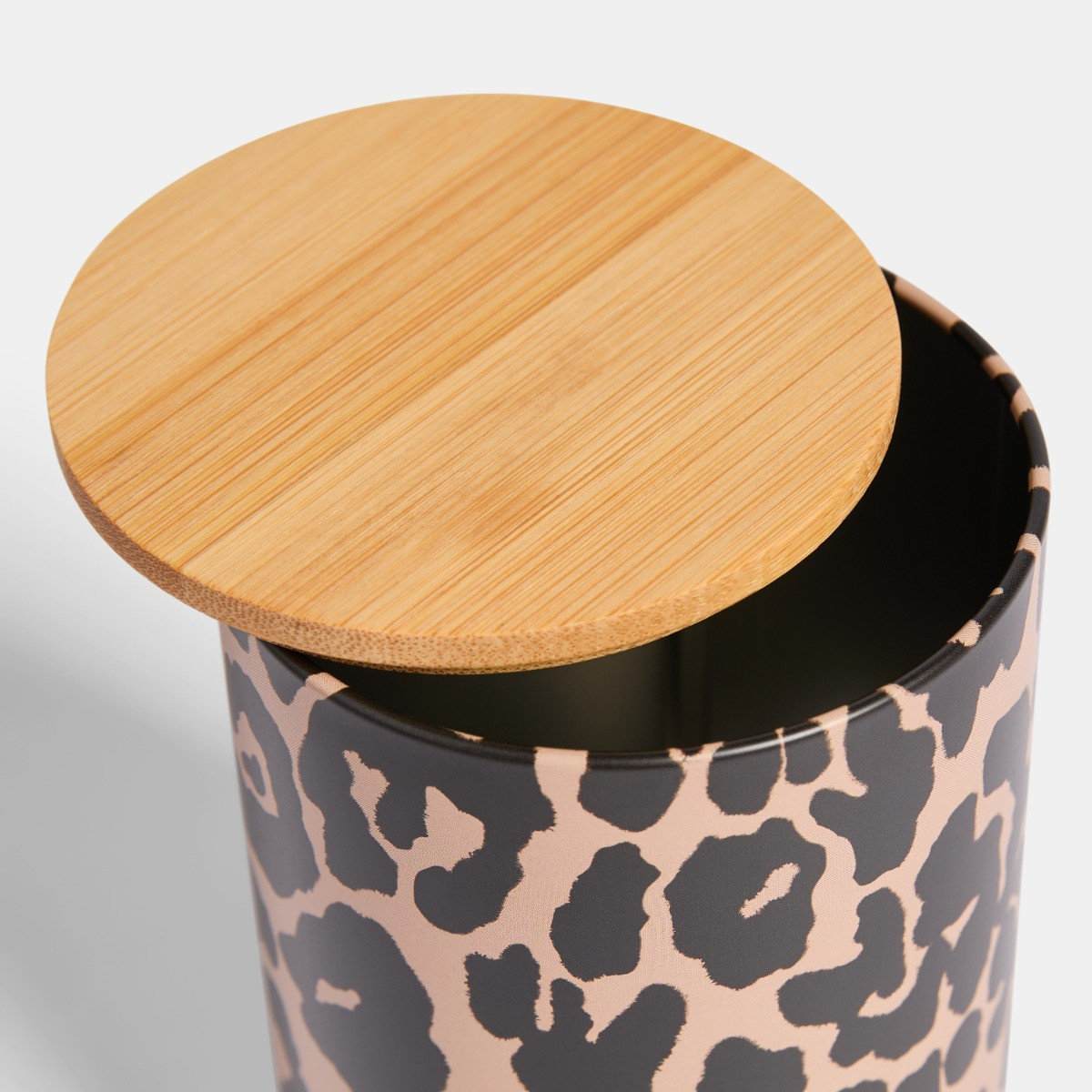 OHS Leopard Print Bread Bin and Canister Set - Brown>