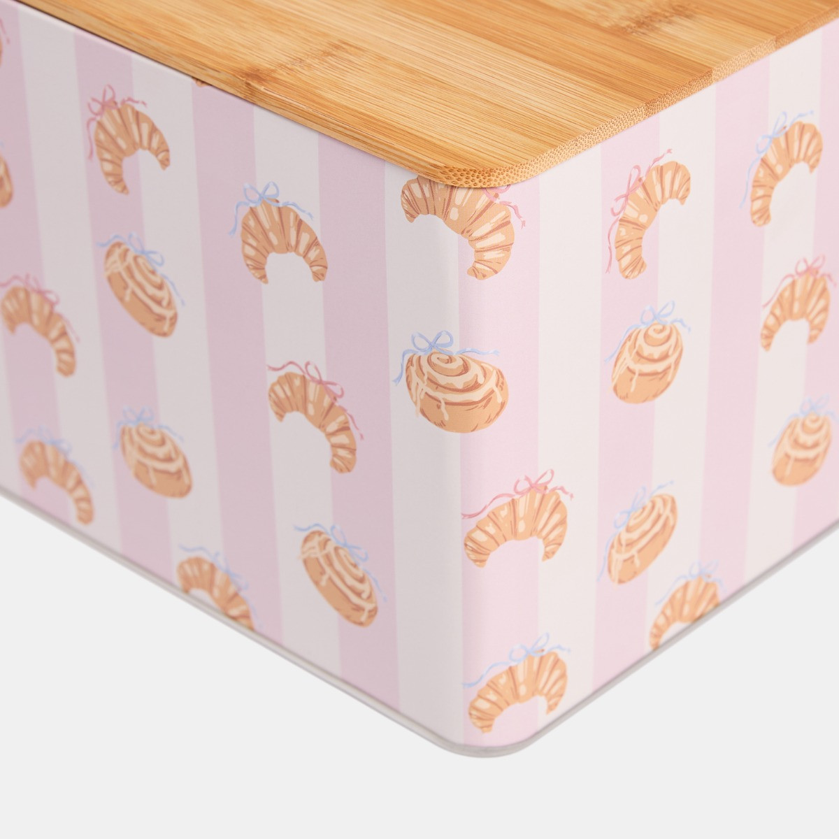 OHS Croissant Bread Bin and Canister Set - Pink>