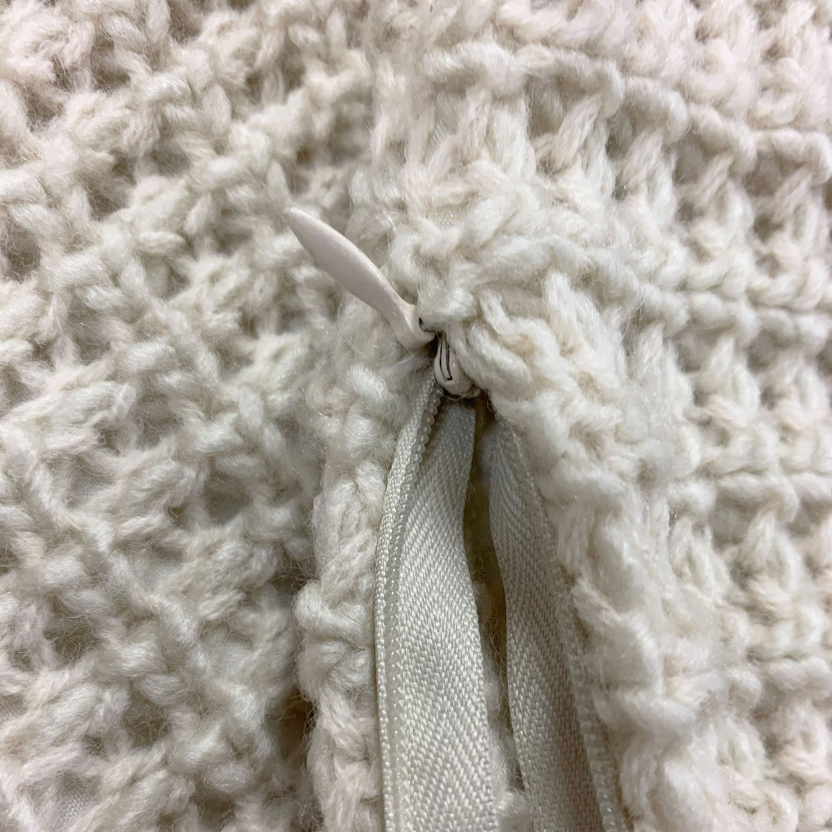 OHS Soft Knitted Cushion Cover 30x45cm Unfilled - Biscuit>