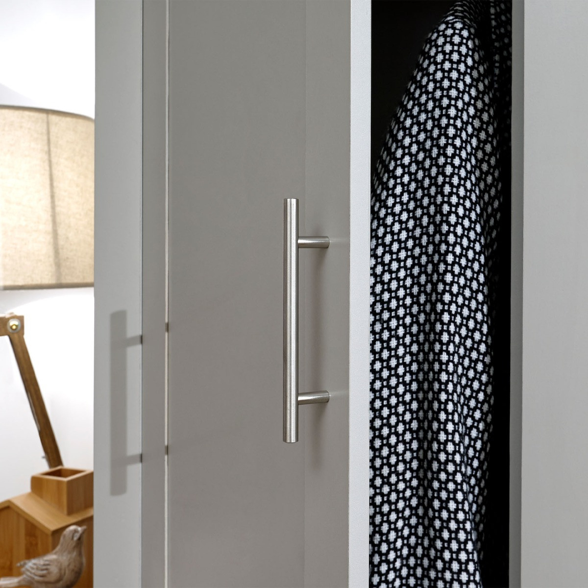 Lancaster 2-Door 2-Drawer Wardrobe - Grey>