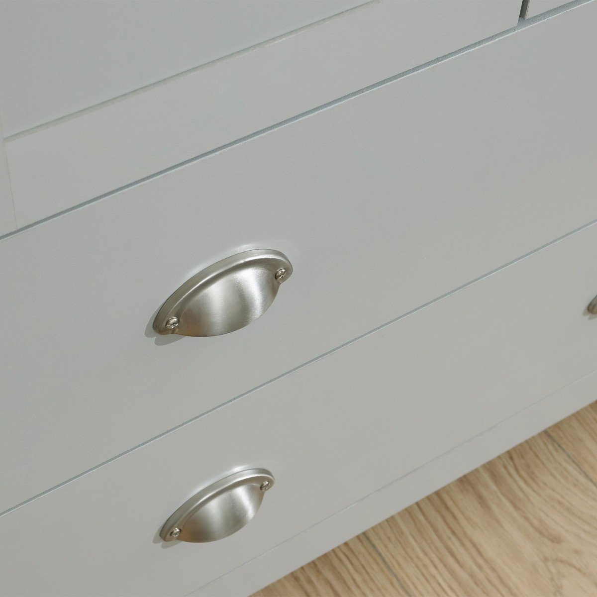 Lancaster 2+2 Drawer Chest of Drawers - Grey>