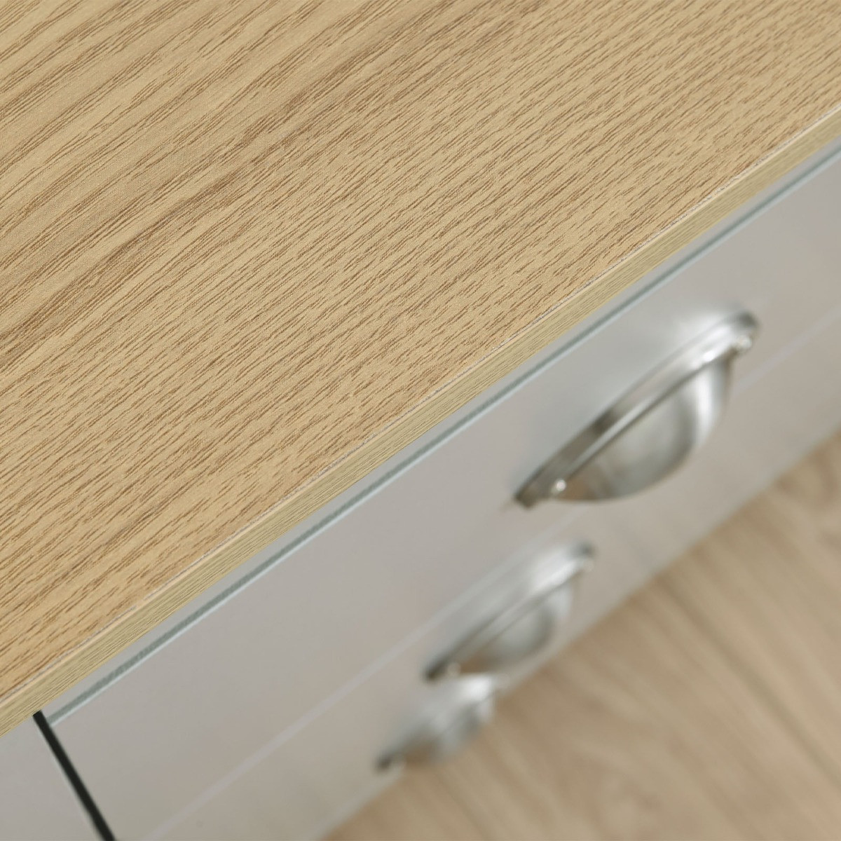 Lancaster 2+2 Drawer Chest of Drawers Grey