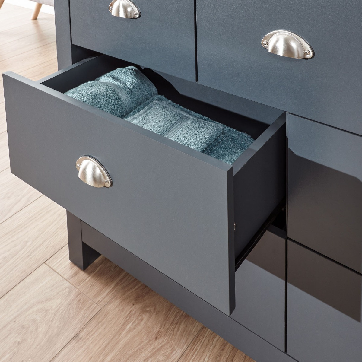 Lancaster Merchants Chest of Drawers - Slate Blue>