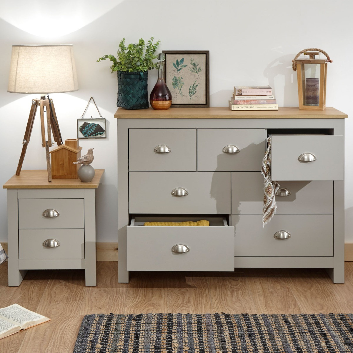 Lancaster Merchants Chest of Drawers - Grey>