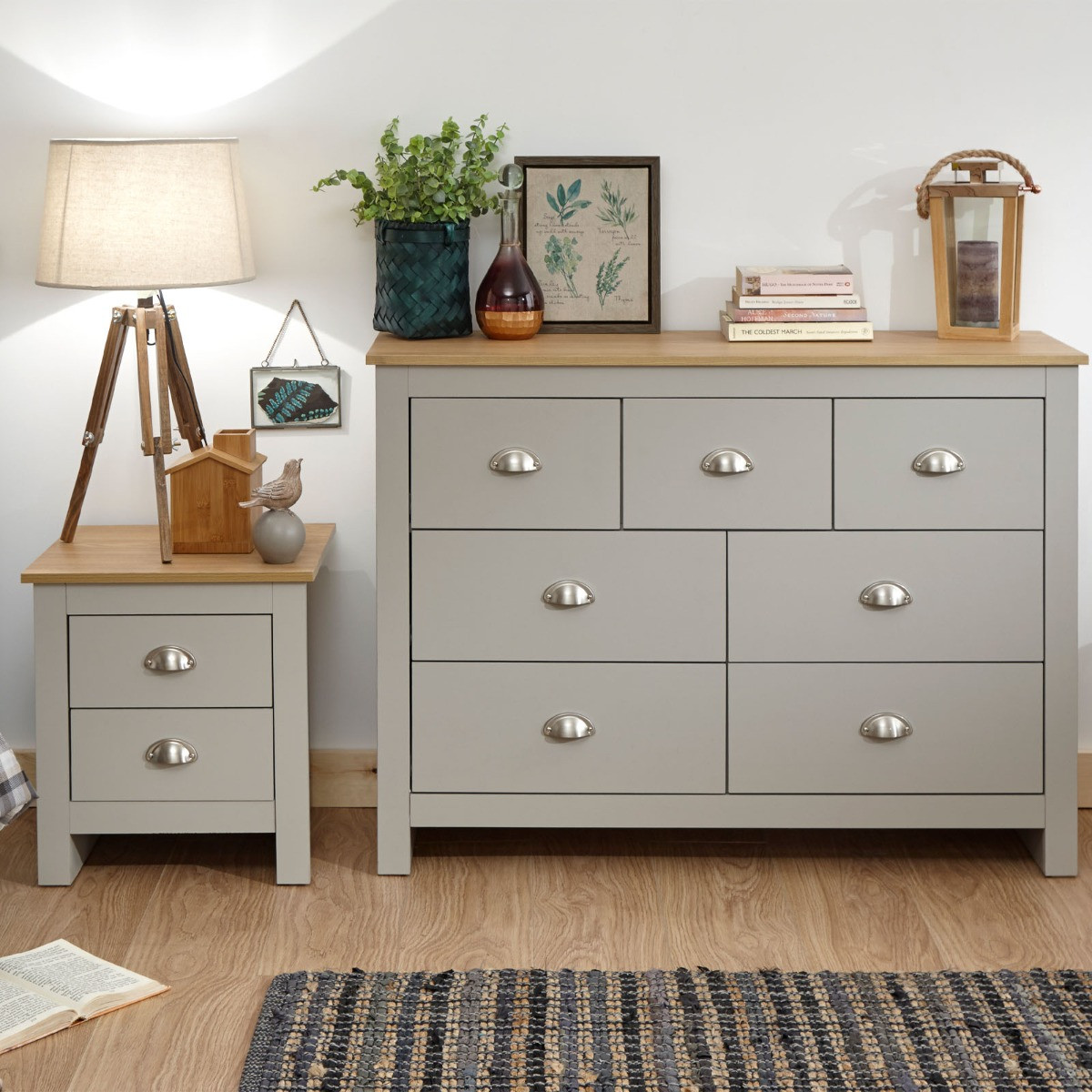 Lancaster Merchants Chest of Drawers - Grey>