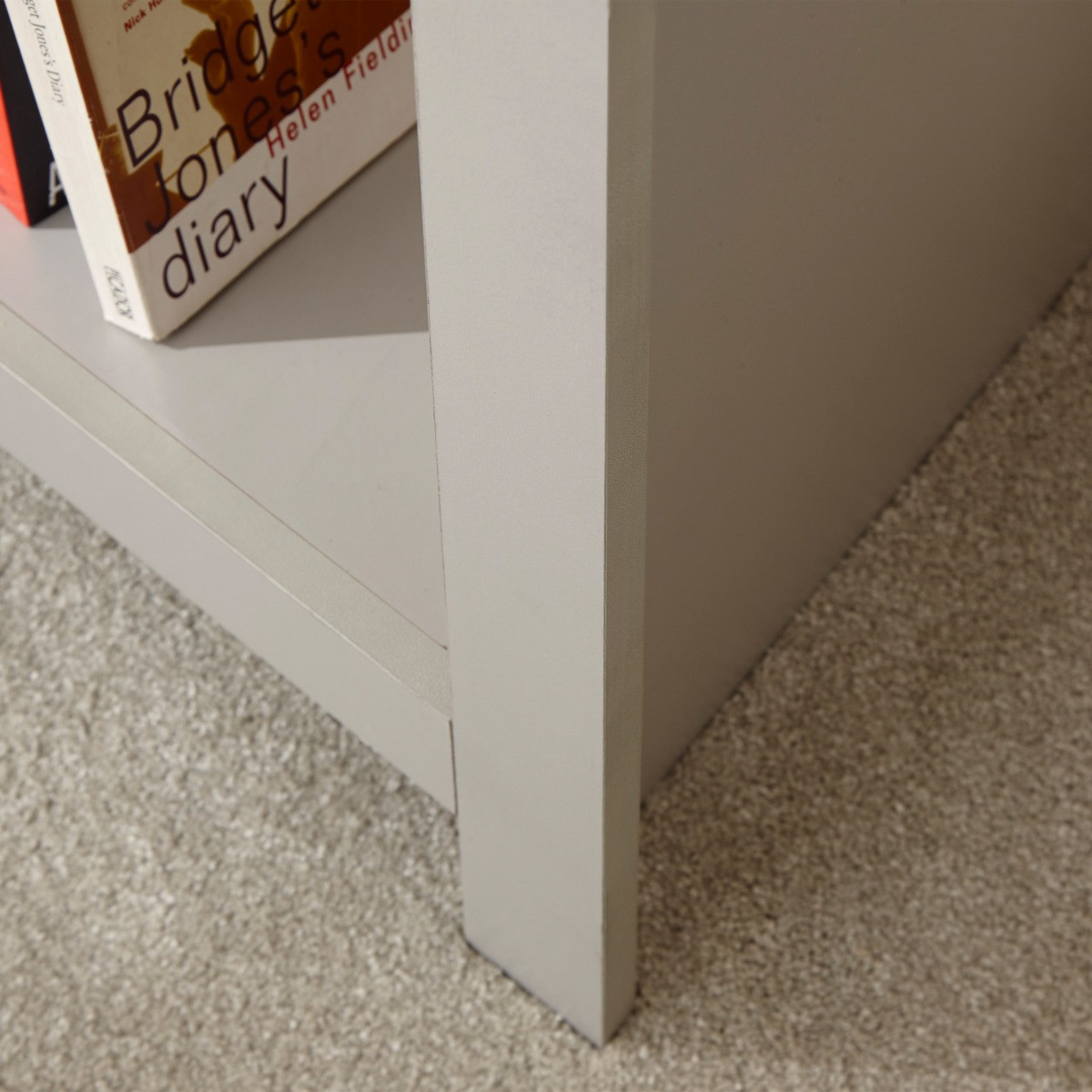 Lancaster Side Table With Shelf - Grey>