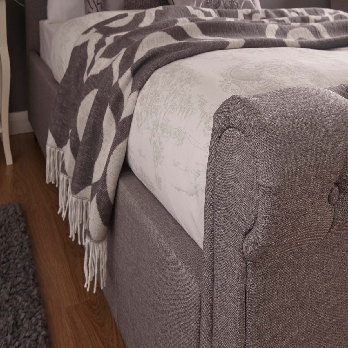 Layla Ottoman Storage Bed Silver