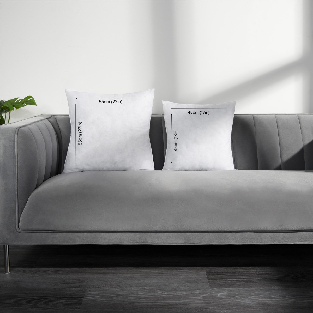 OHS 55 x 55cm Inner Cushion Pad, White - 4 Pack>