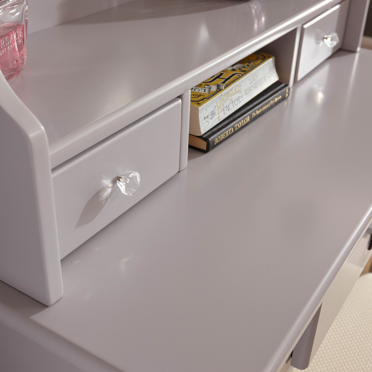 Lumberton Dresser with Stool - Grey>