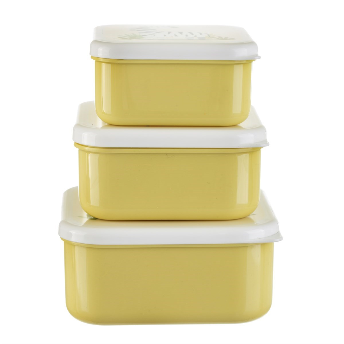 Sass & Belle Safari Lunch Boxes, Yellow - 3 Pack>