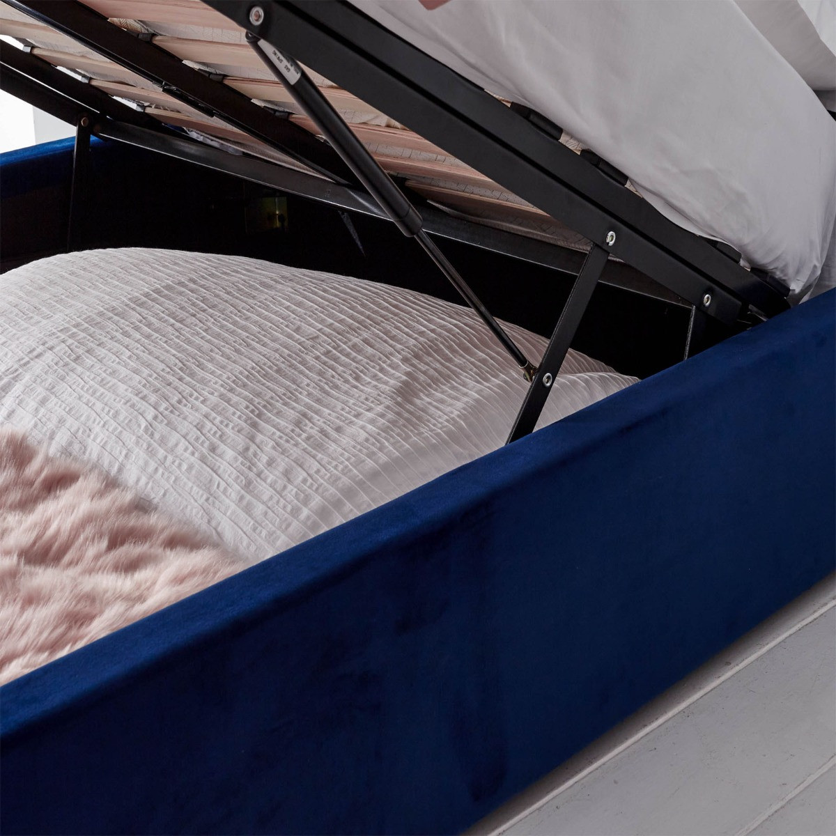 Milazzo Ottoman Storage Bed - Royal Blue>
