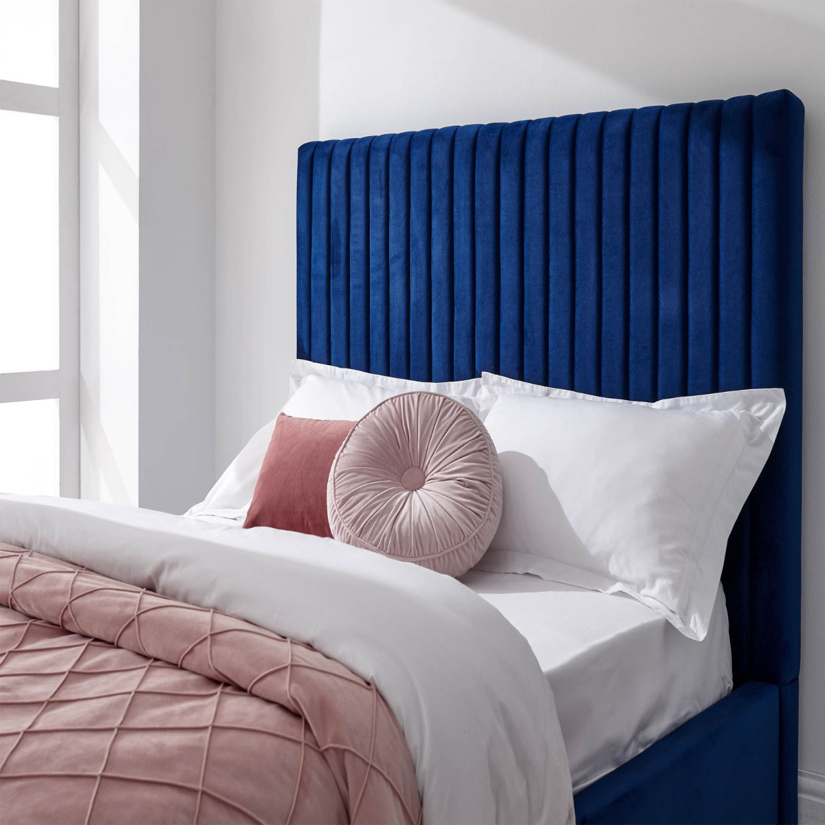 Milazzo Ottoman Storage Bed, 4ft 6 Double - Royal Blue>