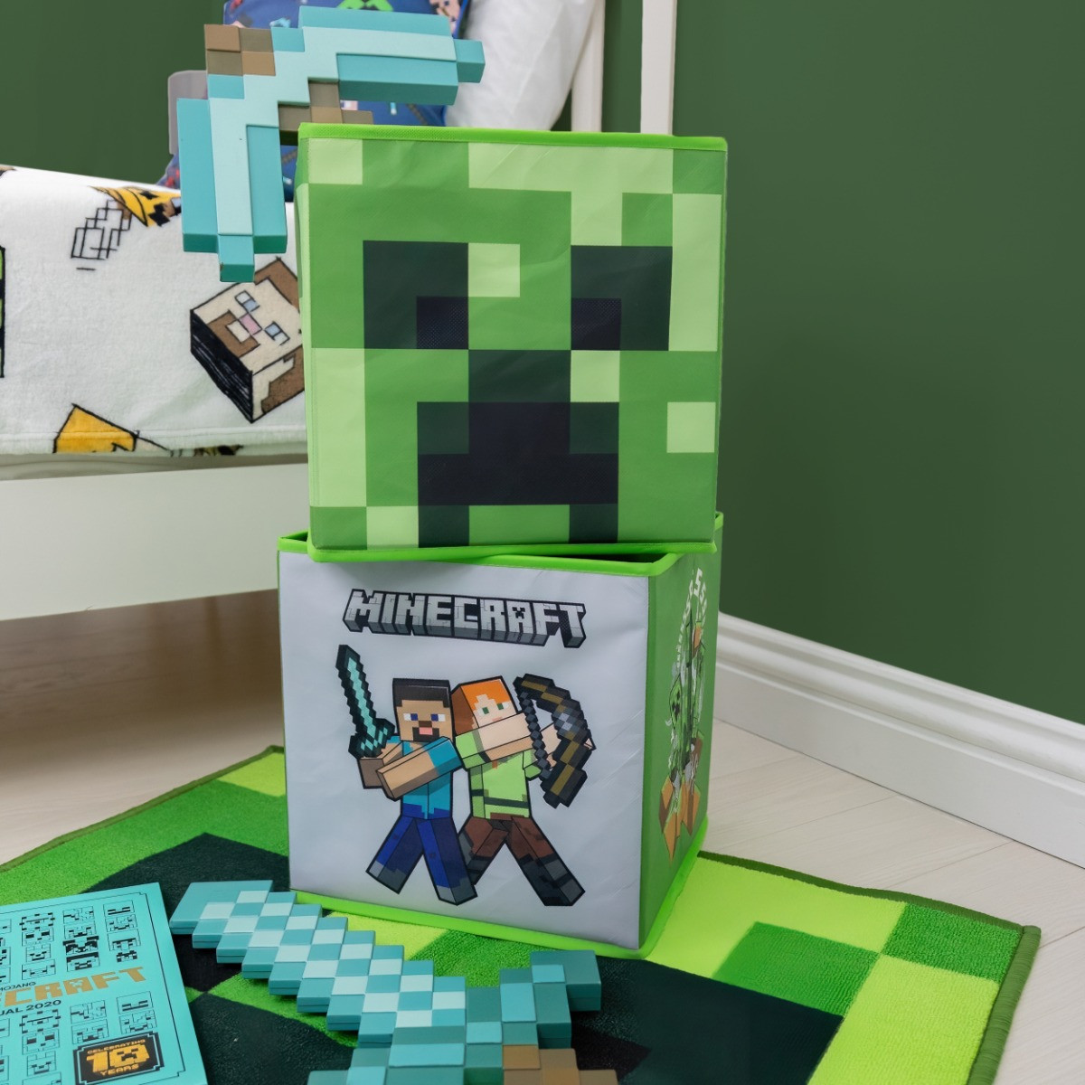 Minecraft Storage Box, 2 Pack - Multi>