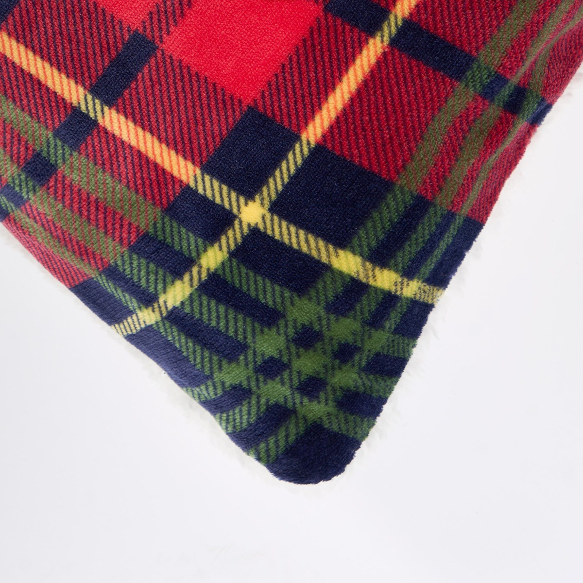 OHS Oxford Flannel Check Cushion Covers - Navy/Red>