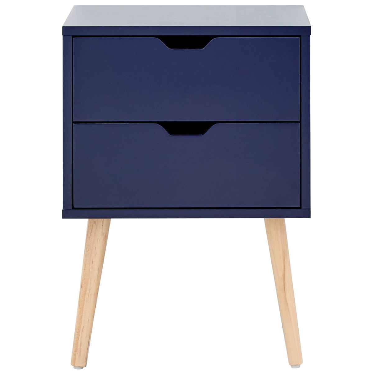 Nyborg Single 2 Drawer Bedside Table - Nightshadow>