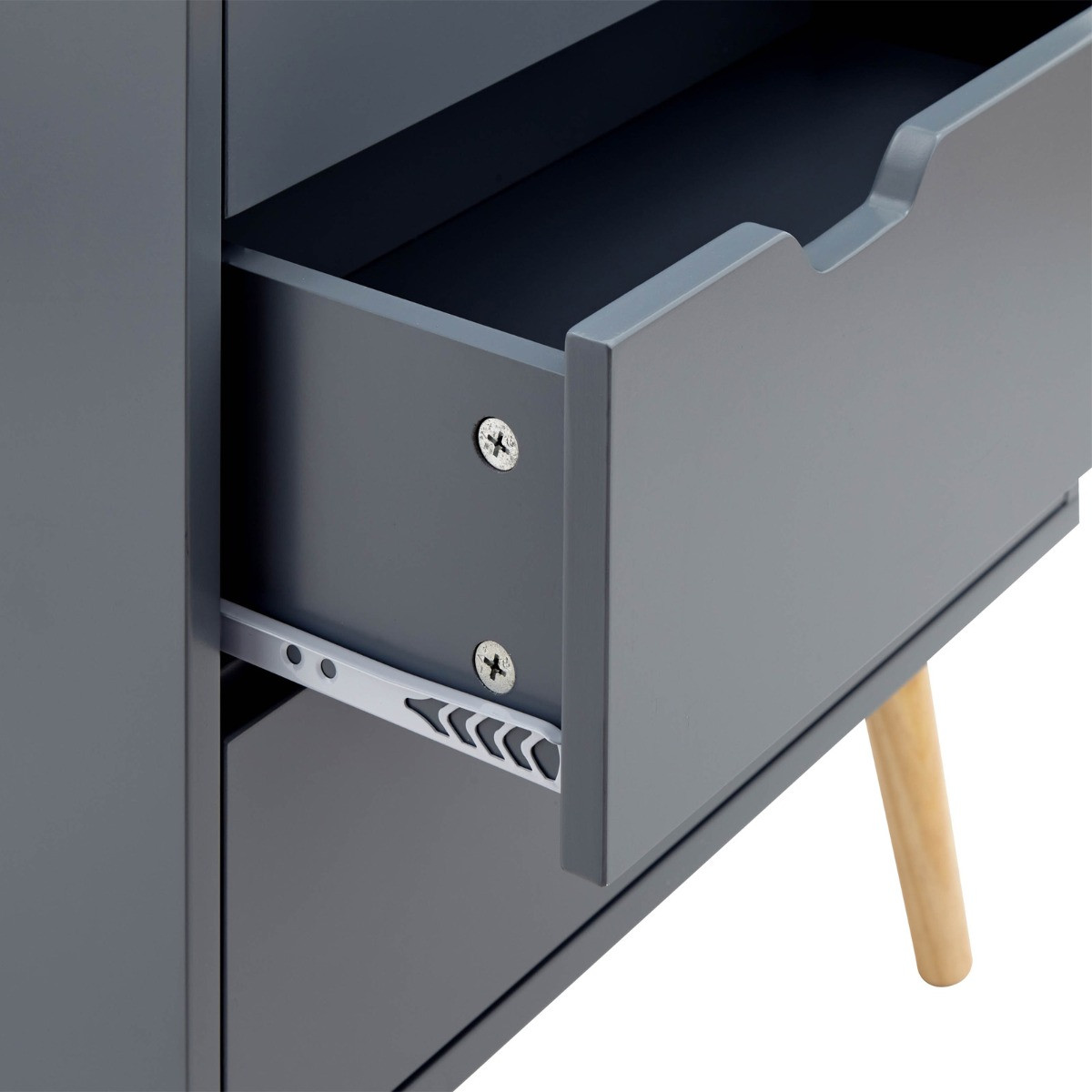 Nyborg 2+2 Drawer Chest of Drawers - Dark Grey>