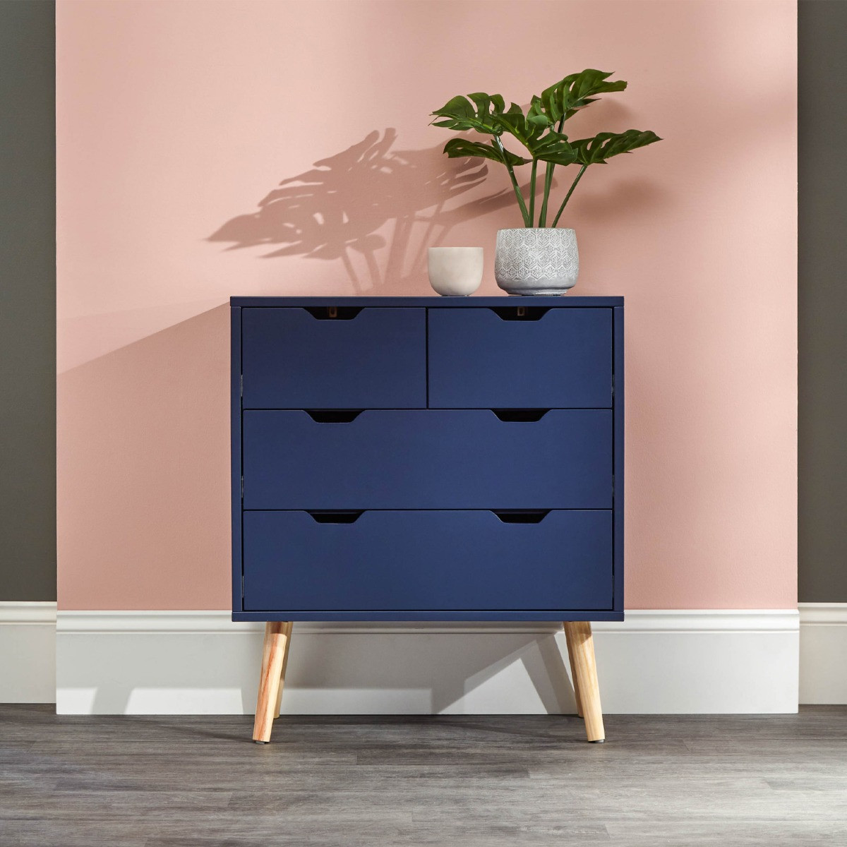 Nyborg 2+2 Drawer Chest of Drawers - Nightshadow Blue>