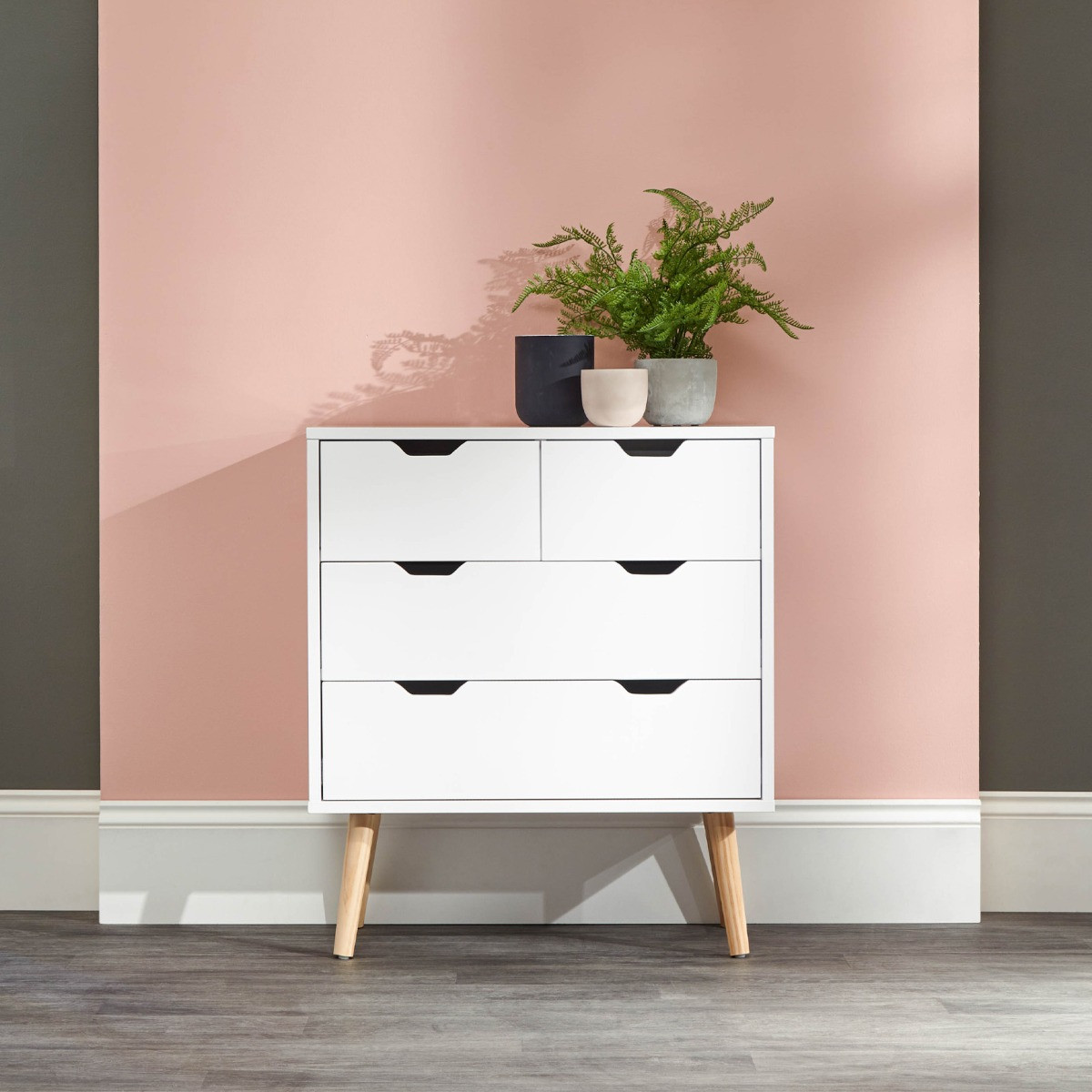 Nyborg 2+2 Chest of Drawers - White>