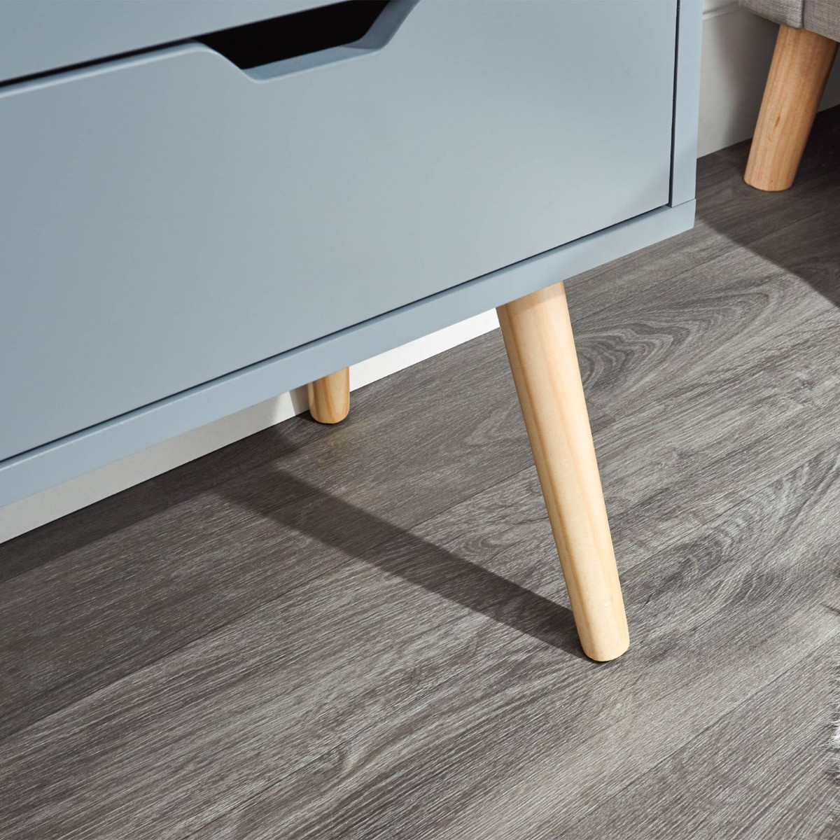 Nyborg Pair Of 2 Drawer Bedside Tables - Dark Grey>