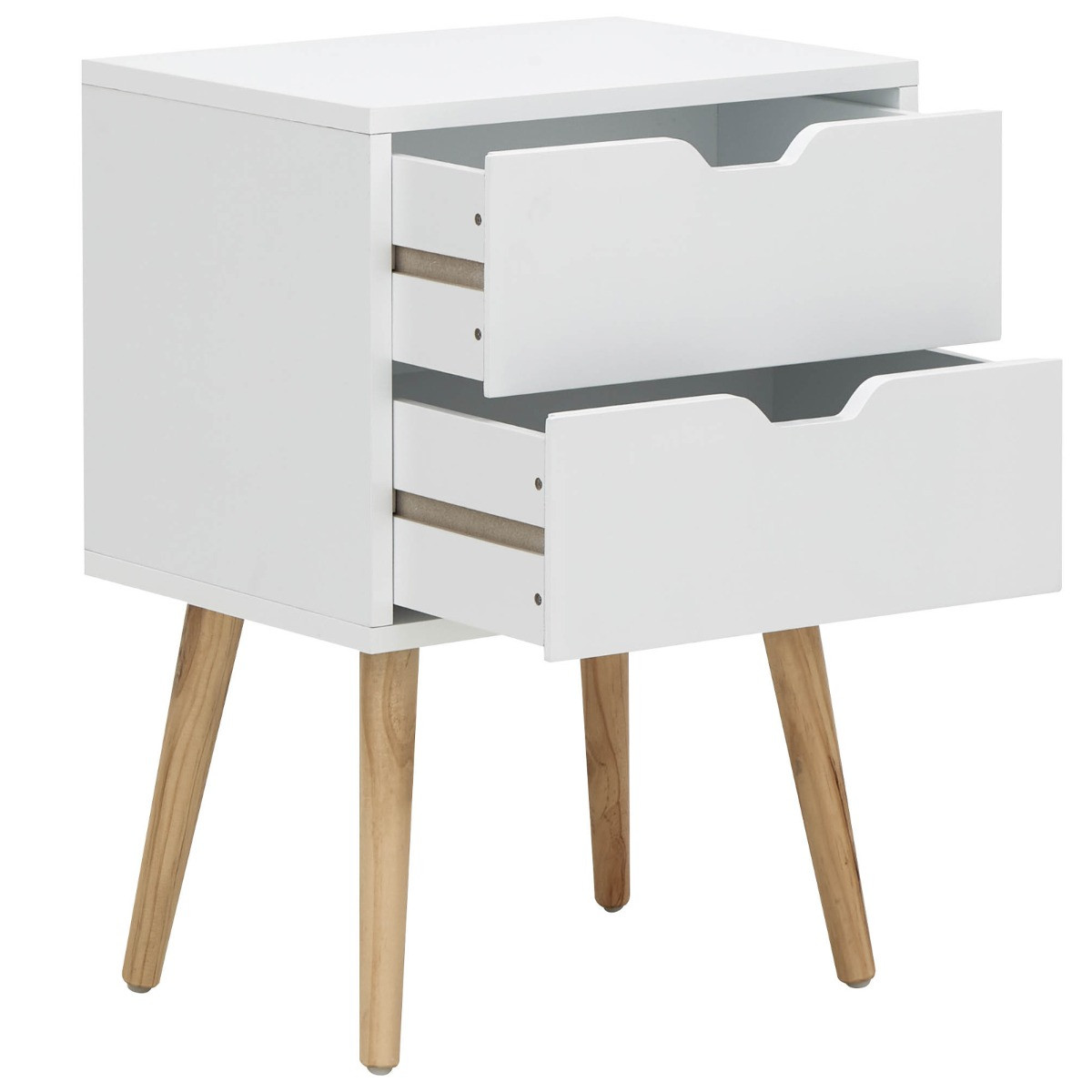 Pair Of 2 Drawer Bedside Tables White