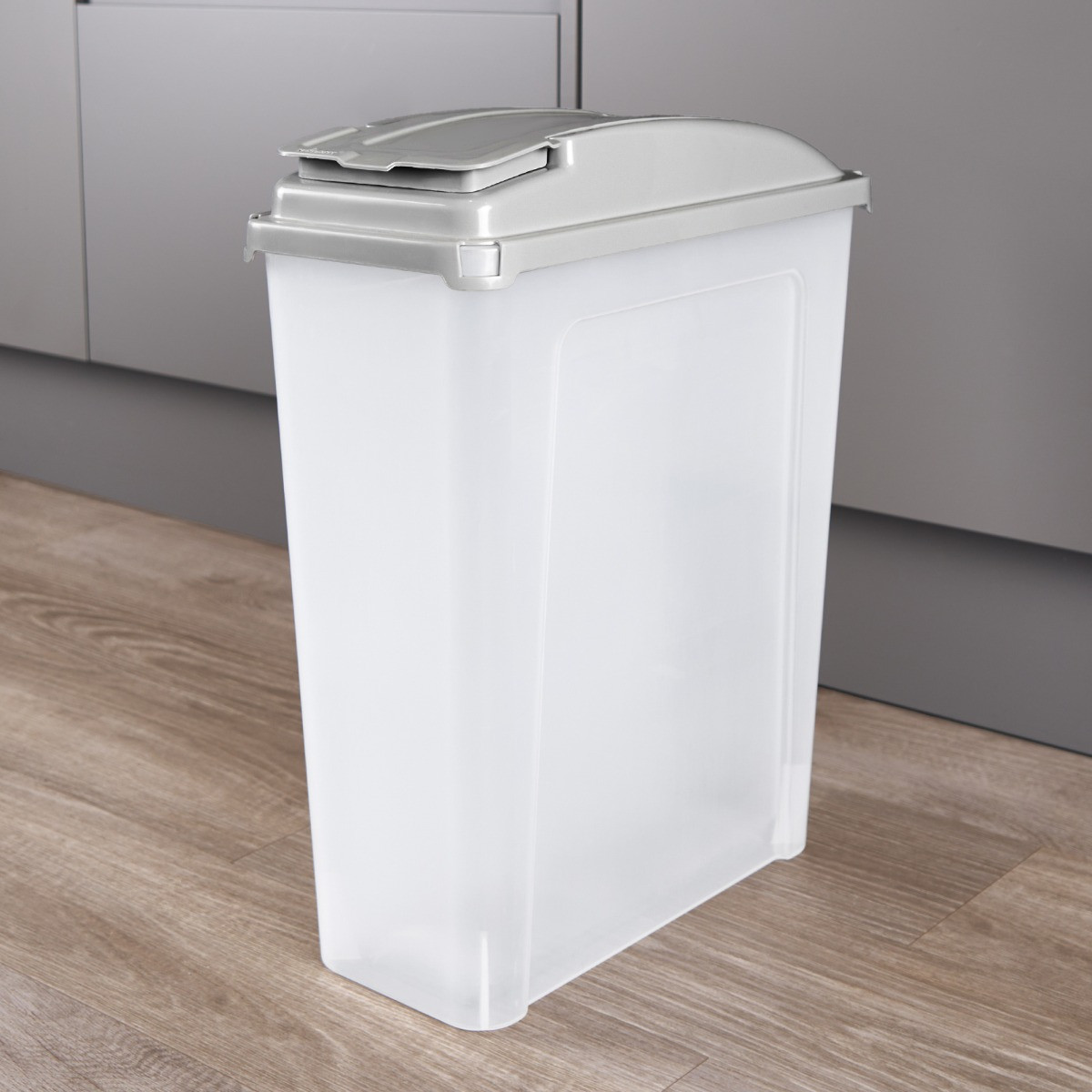 Wham 25L Slim Recycle Bin & Lid Grey/White